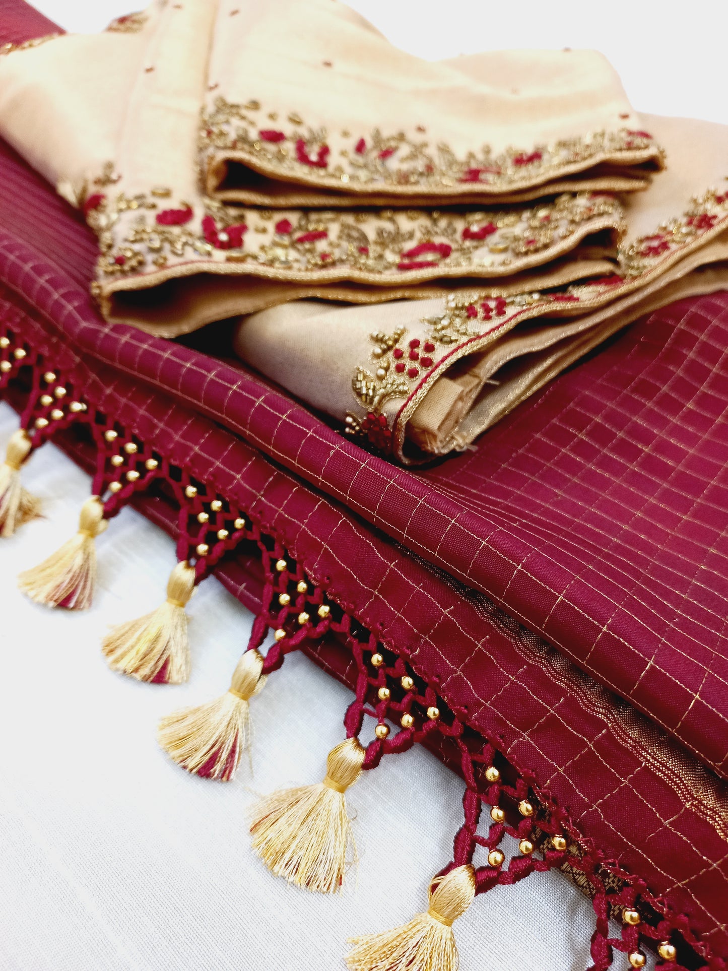 KSICSilkSareeTassel and Blouse-Alankrutha