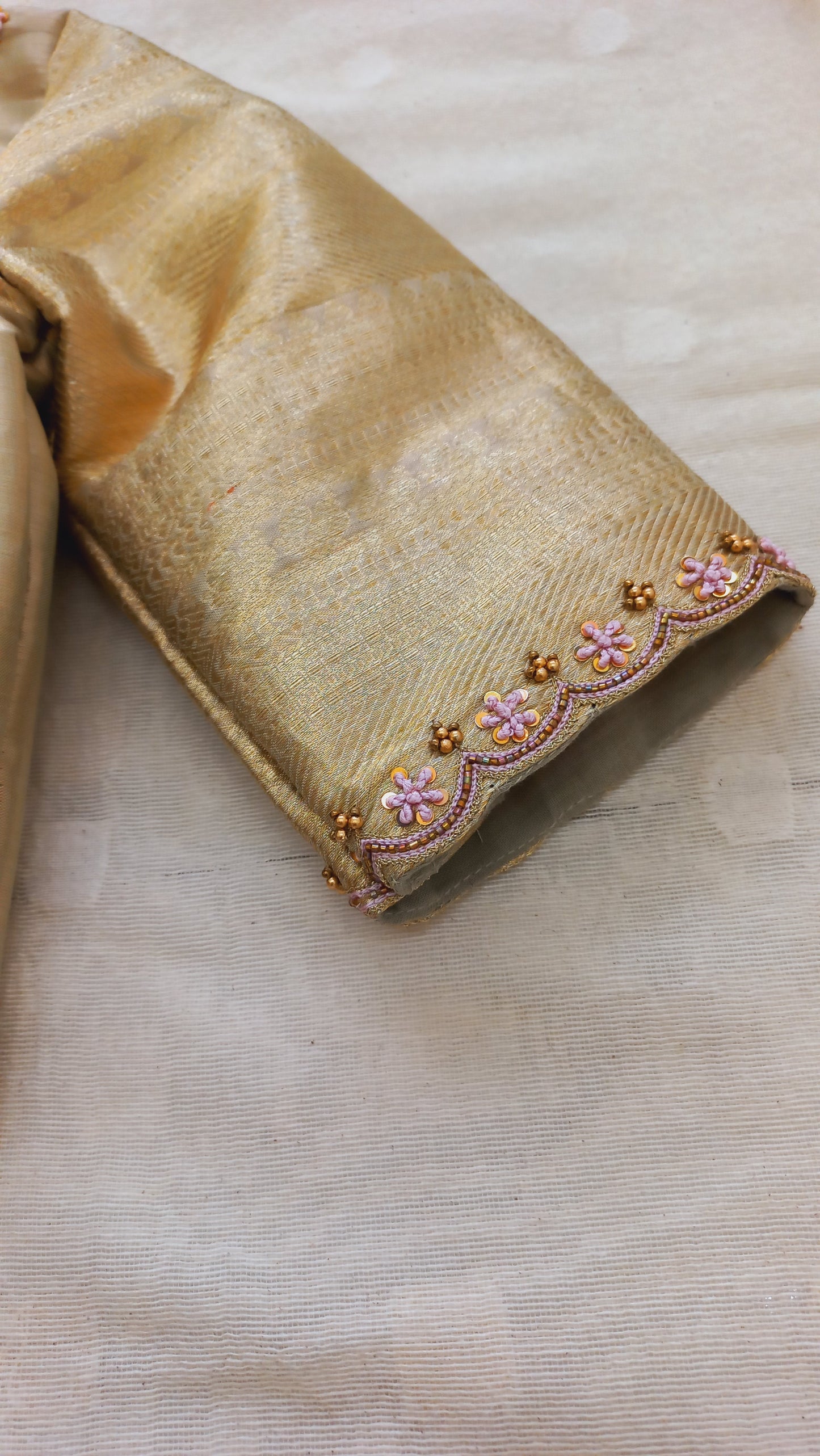Customized Kanchi Hand Embroidered Blouse- Sold-Can be Made on Pre Order