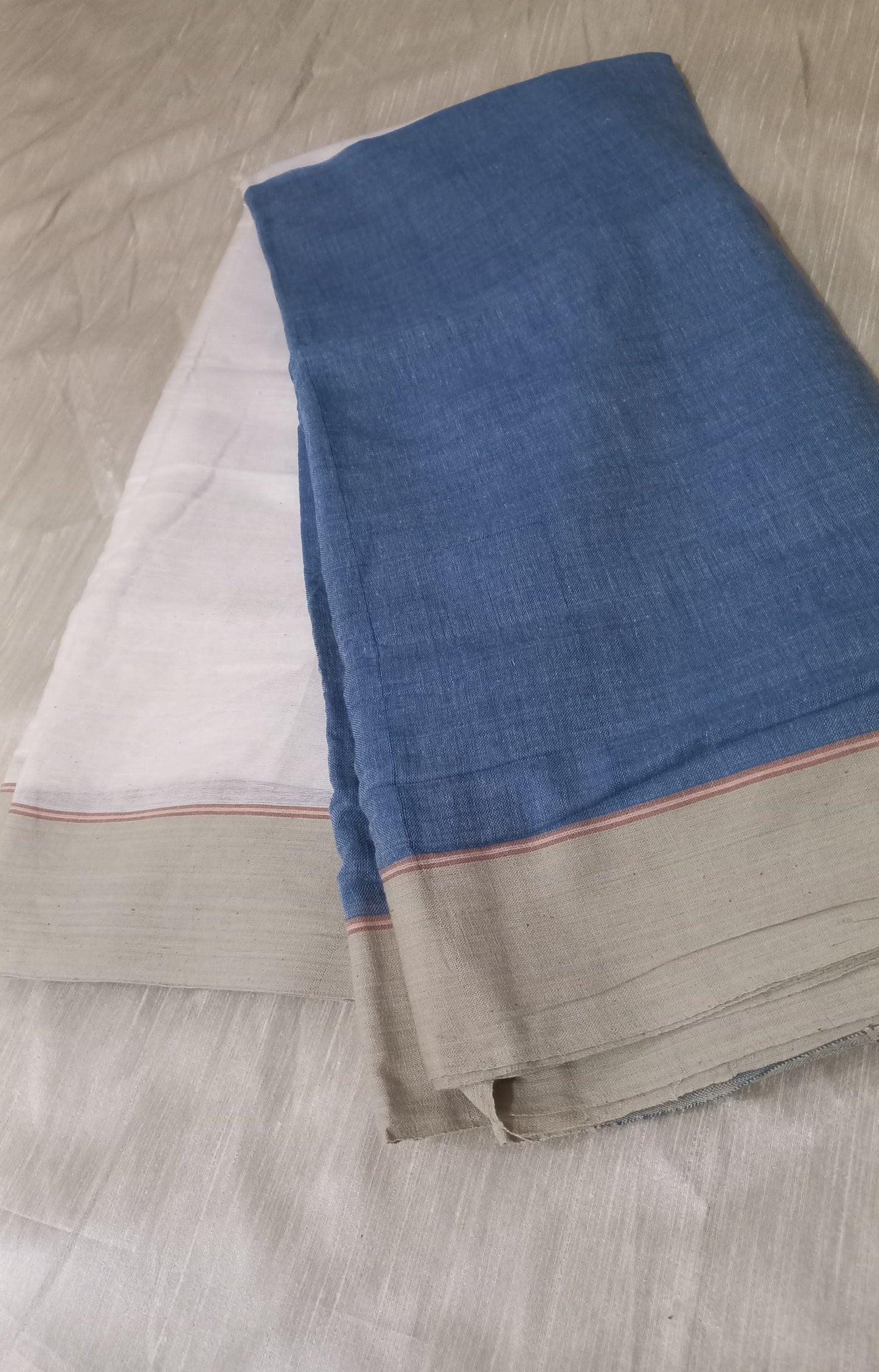 Mul Cotton Handloom Half and Half Saree