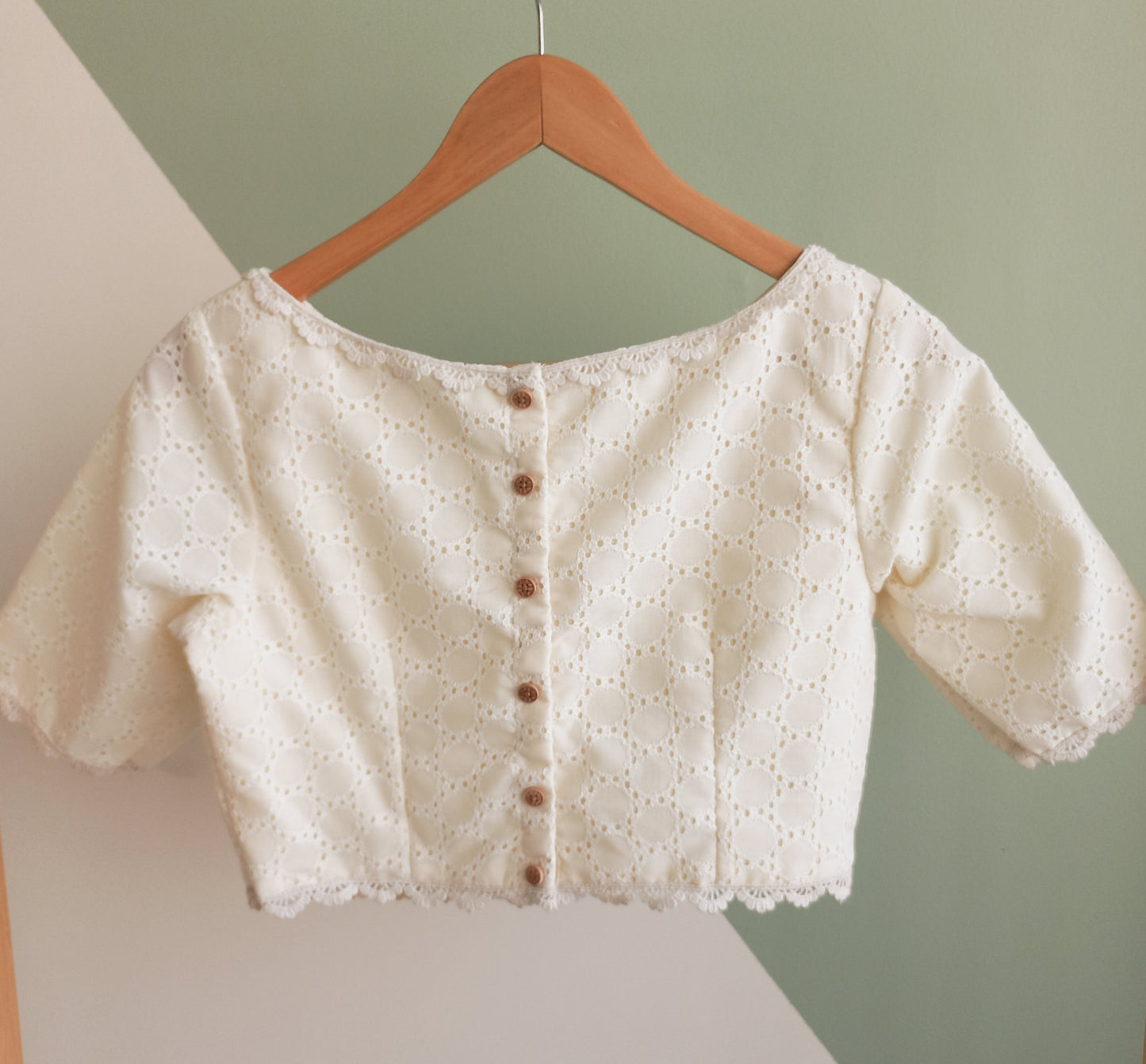 Cream Hakoba Blouse-Alankrutha