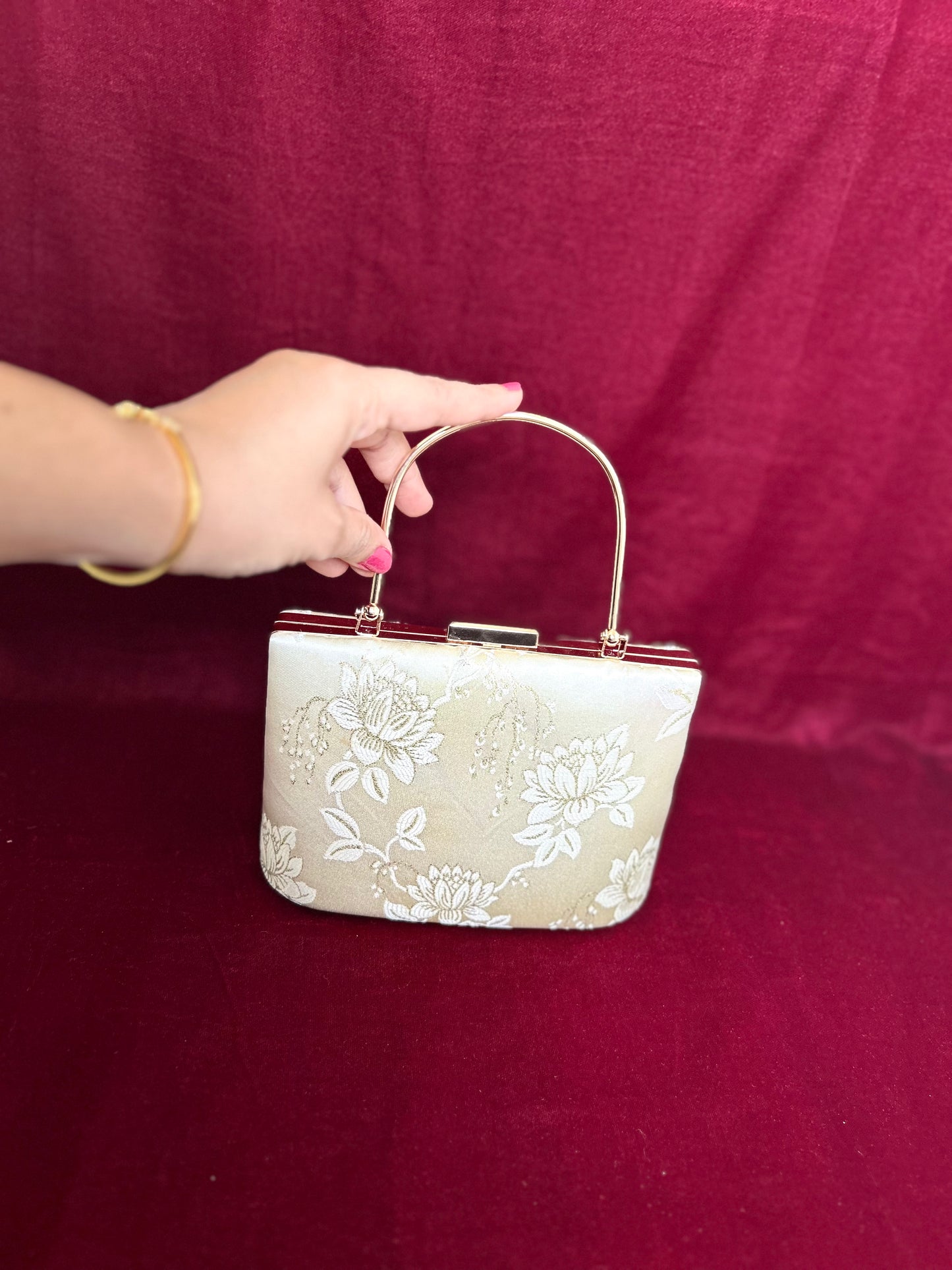 Gold Brocade Clutch