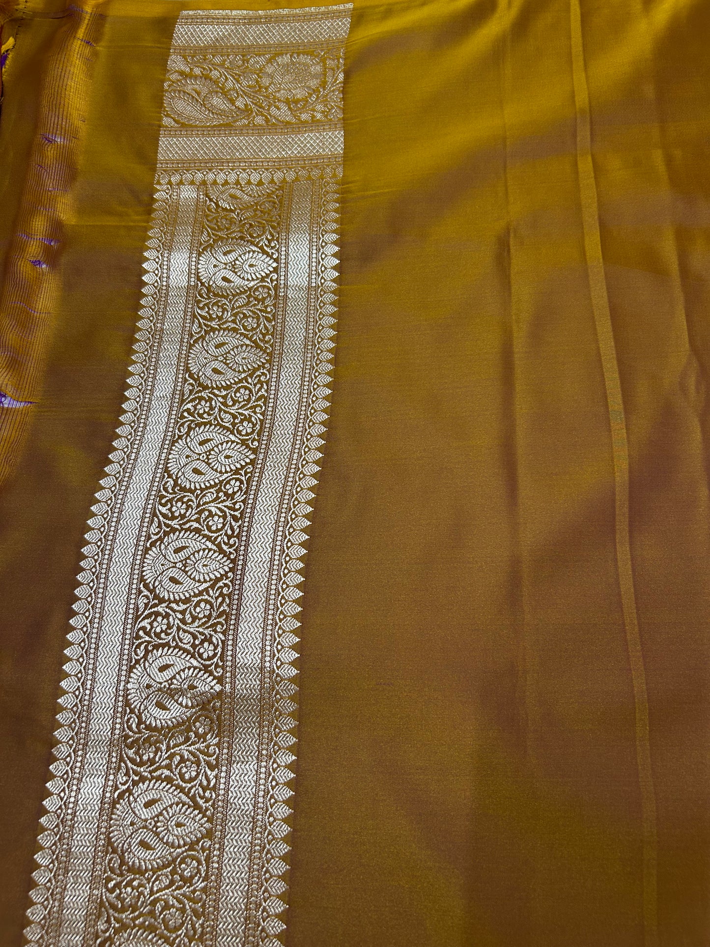 Designer Mashru silk saree with matching blouse fabric
