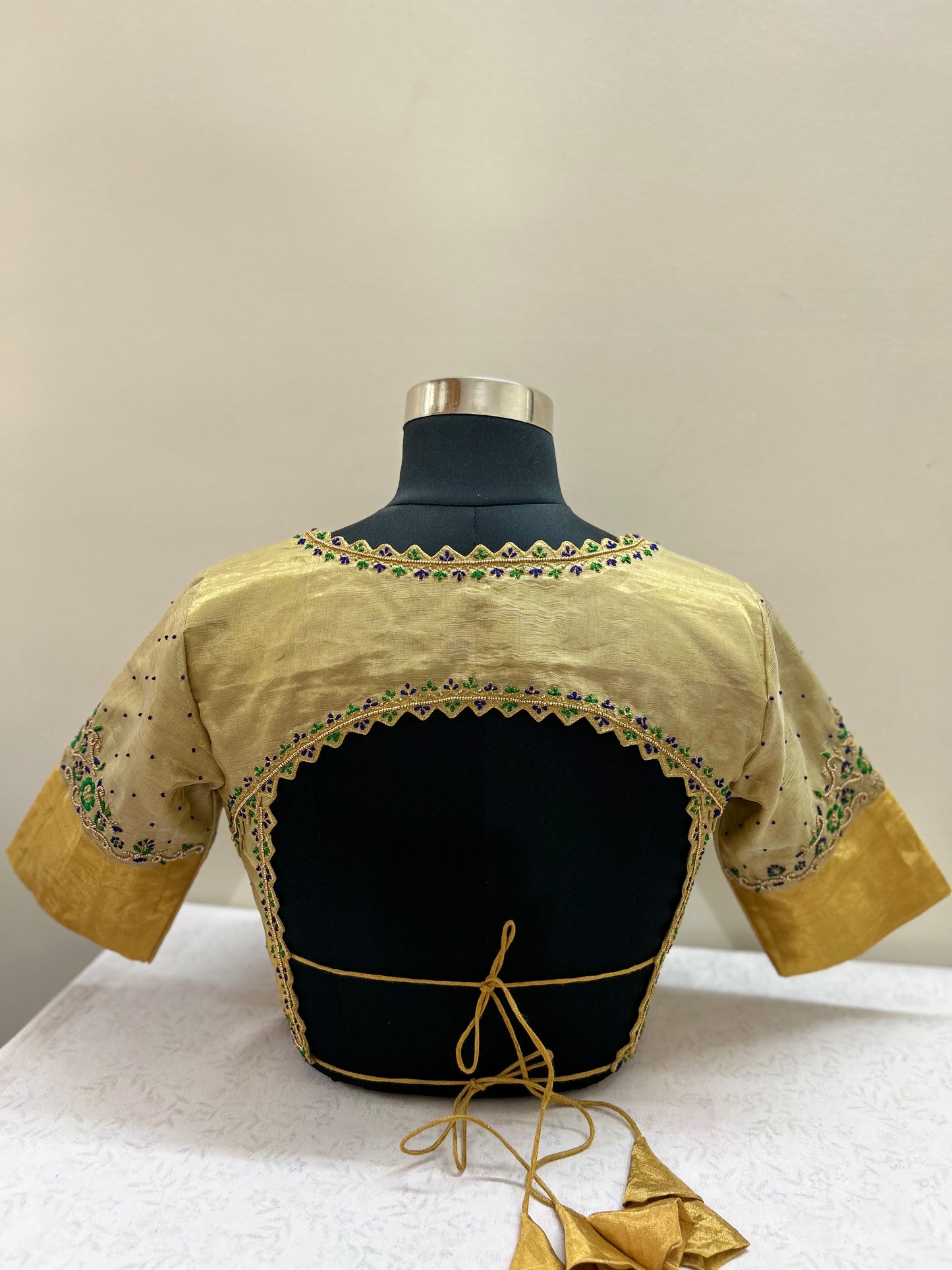 Gold Tissue Chanderi Silk Saree