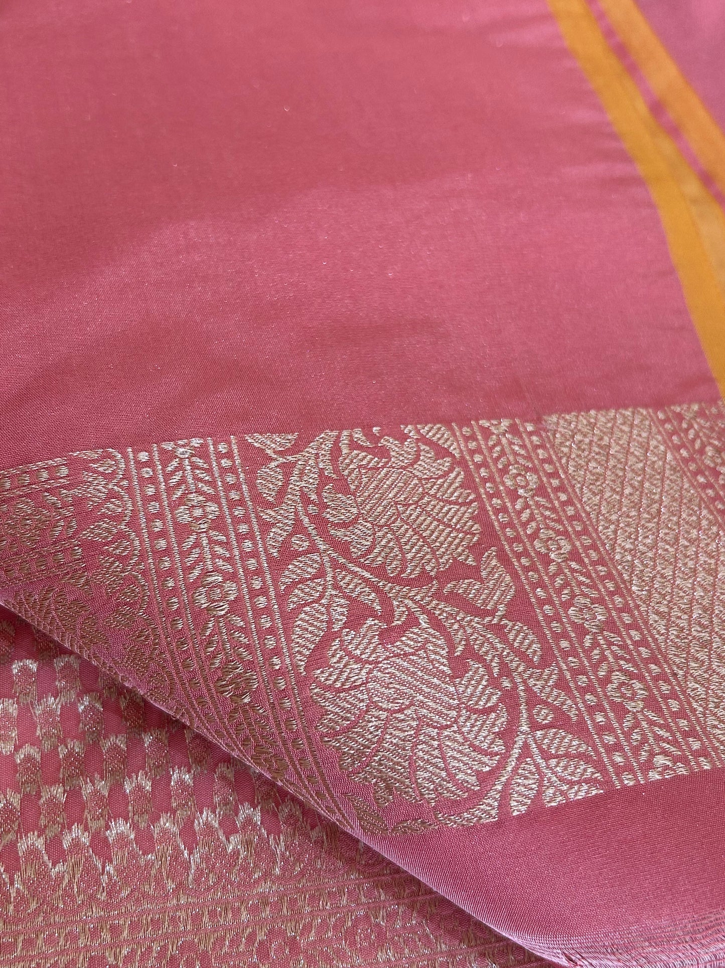 Pink Brocade Banaras saree
