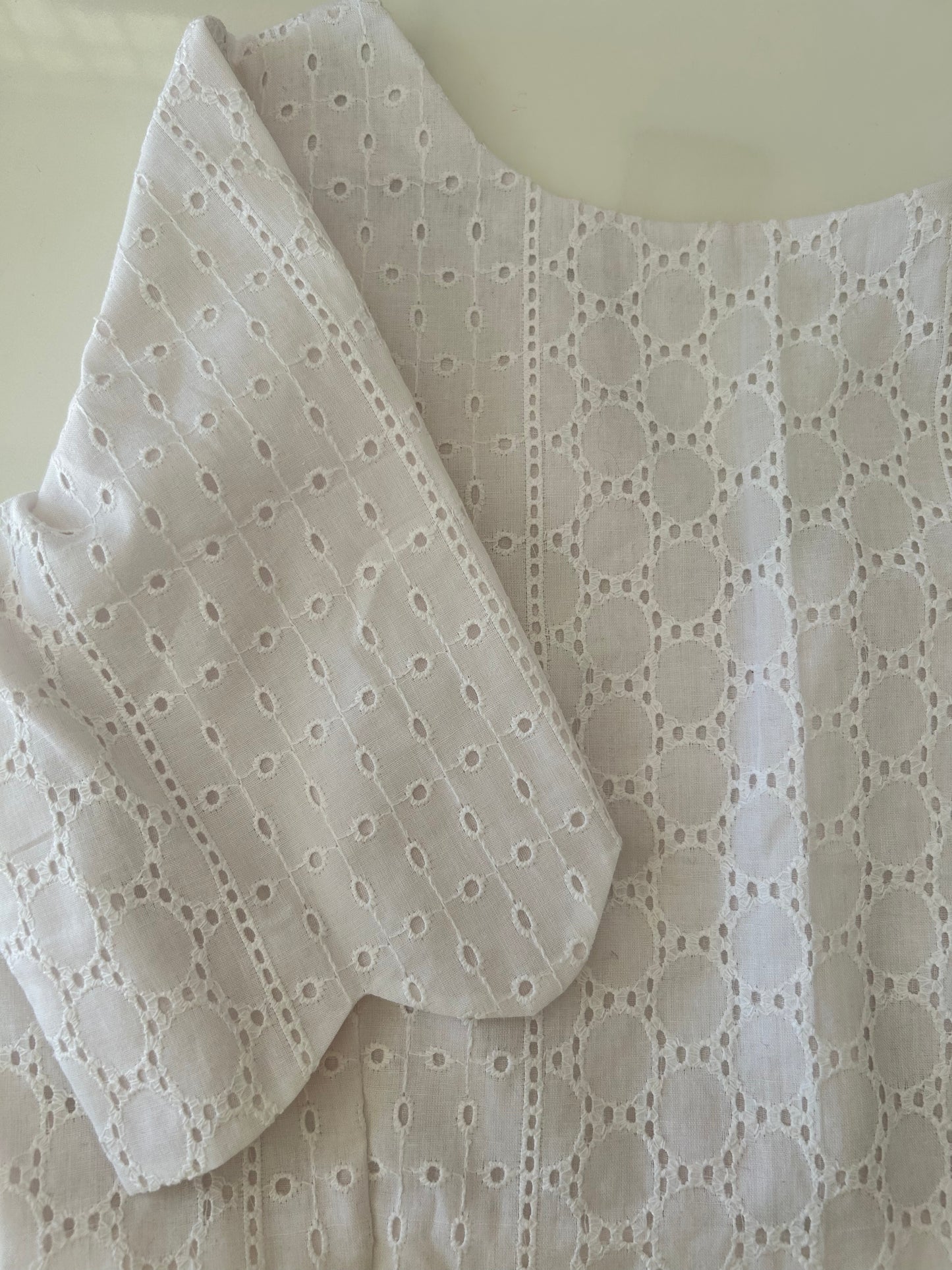 White Multi design Hakoba Blouse