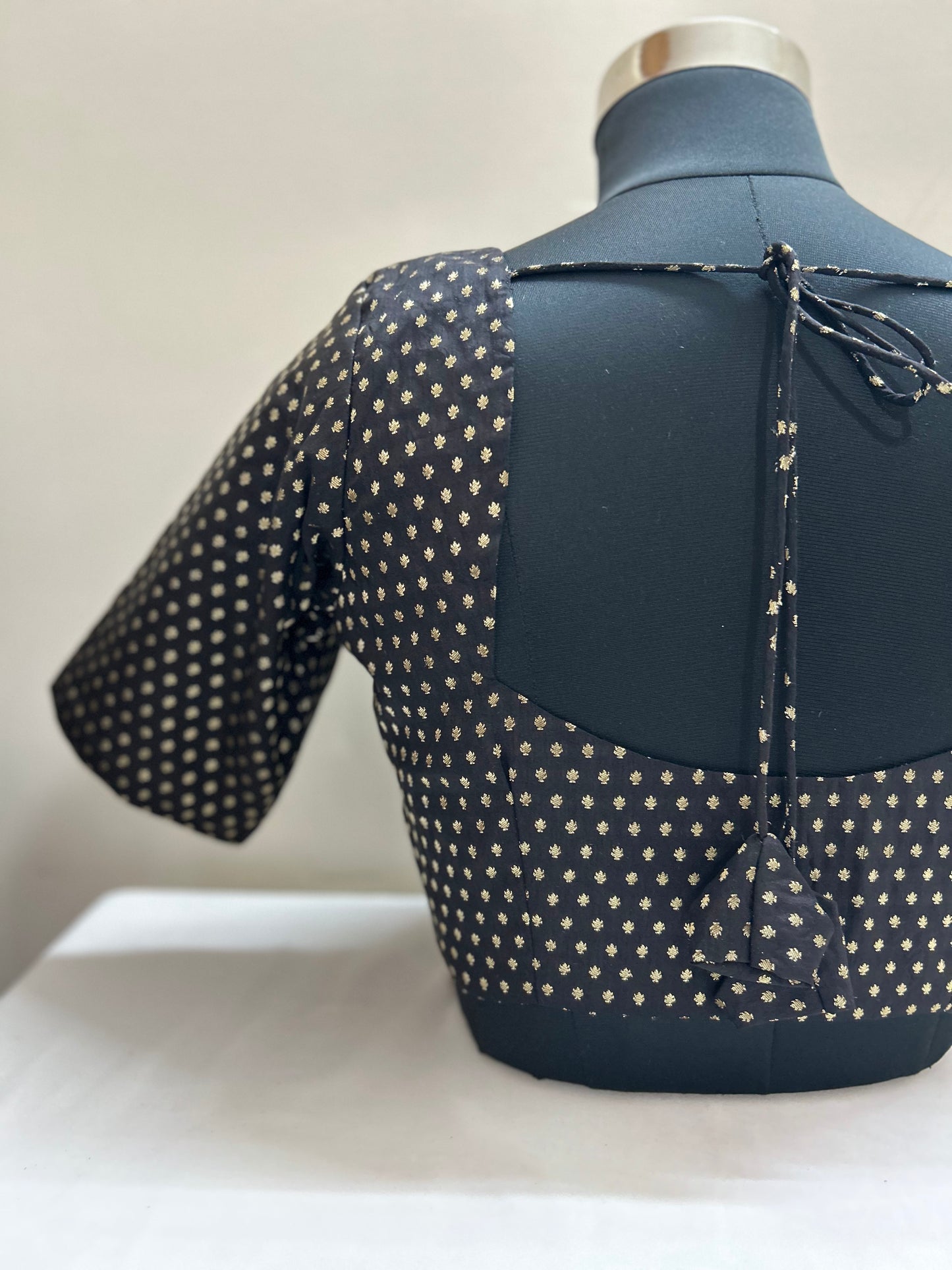 Black Brocade Blouse