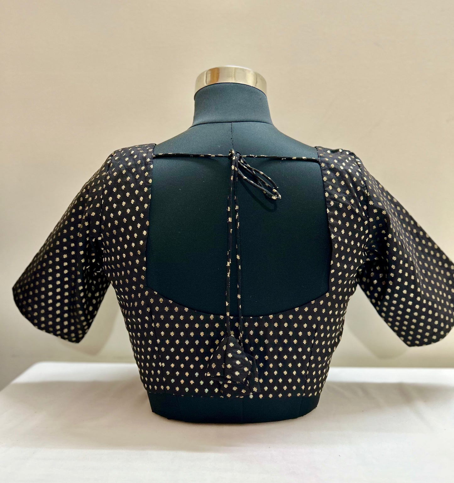 Black Brocade Blouse
