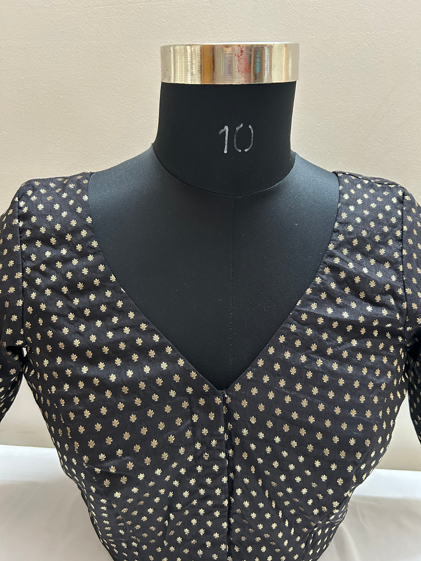 Black Brocade Blouse