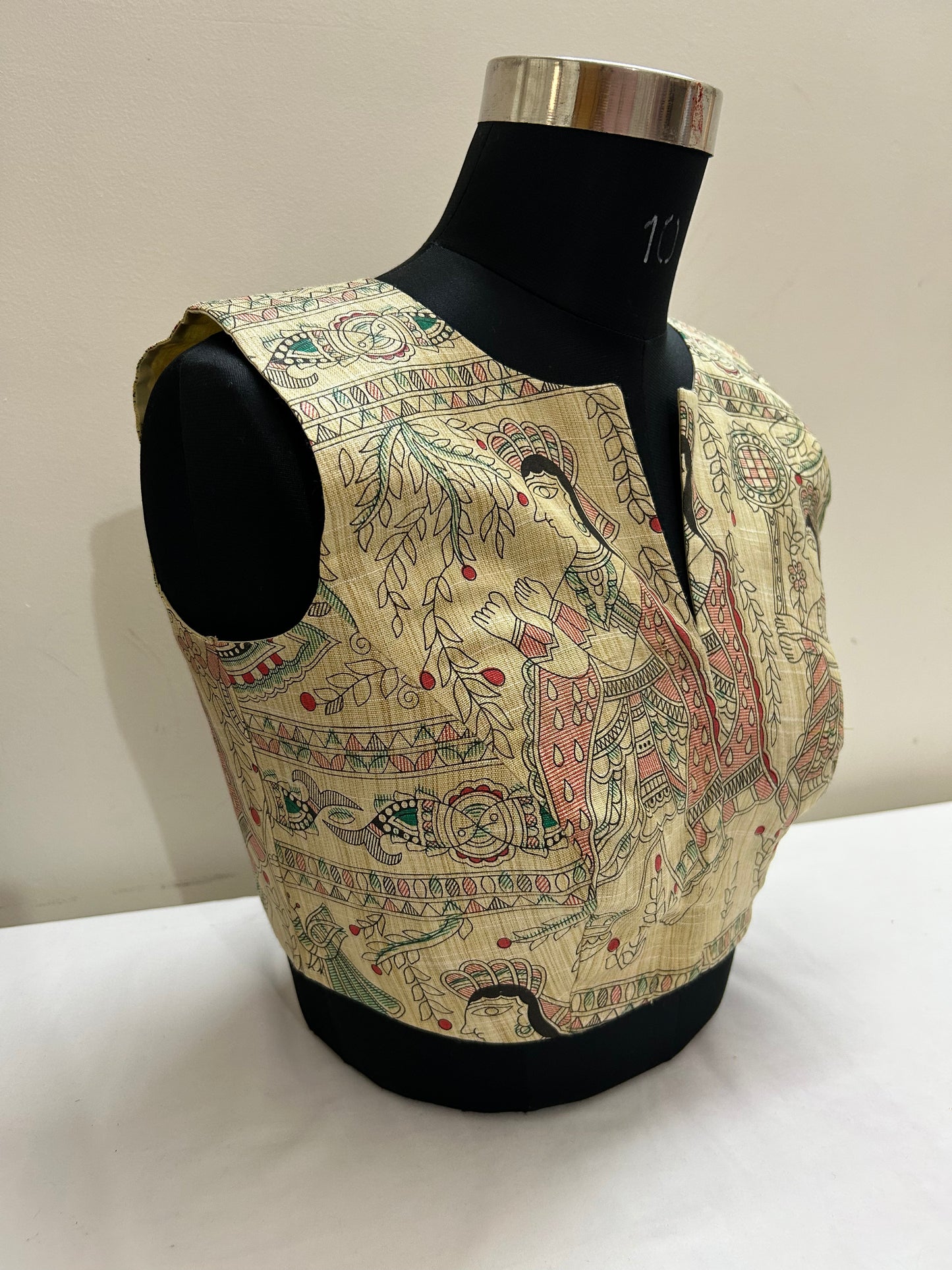 Madhubani sleeveless Blouse
