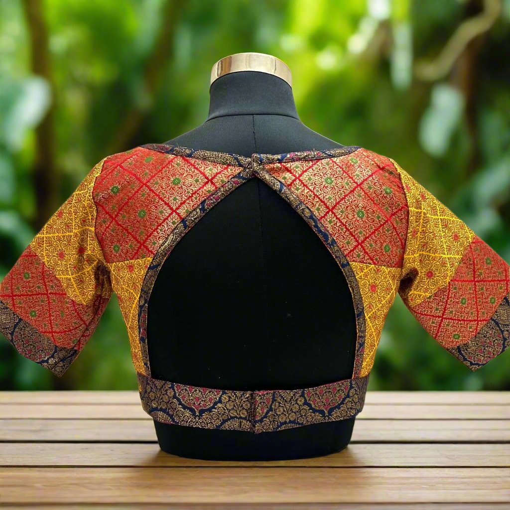 Patchwork brocade blouse-Alankrutha