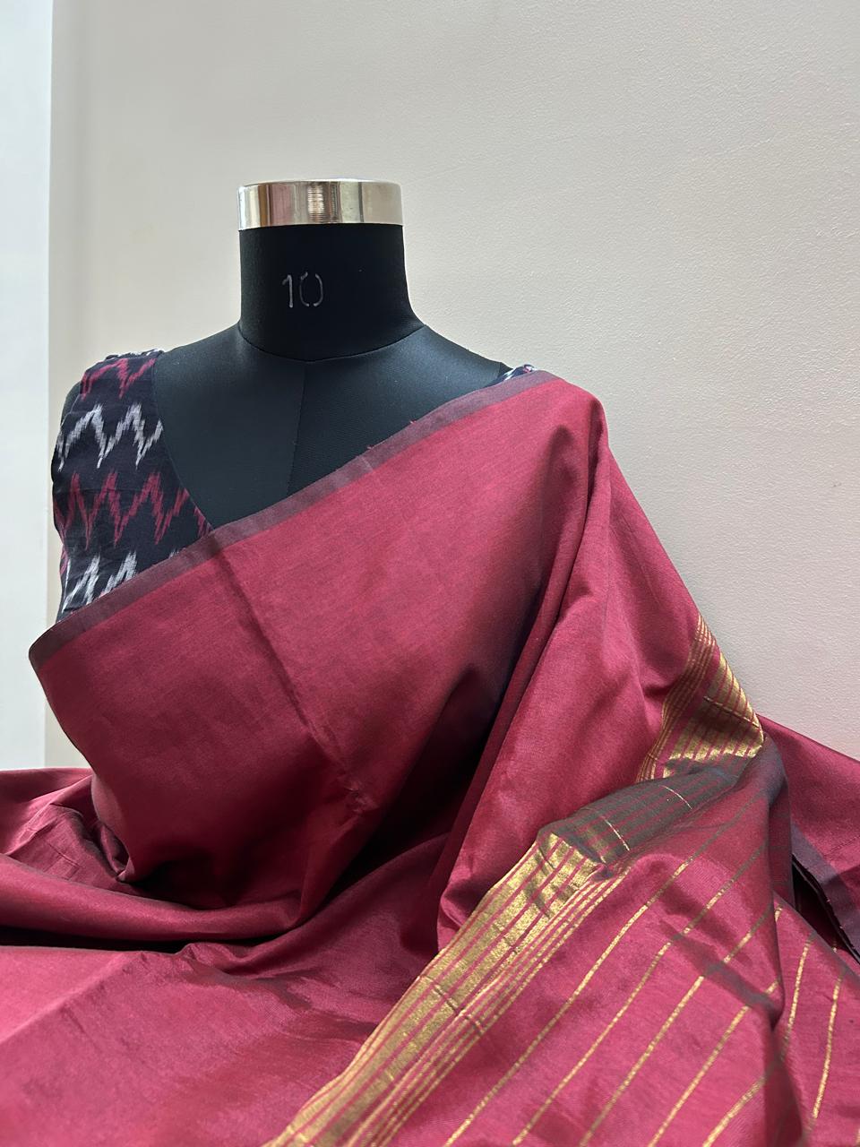 Red Mangalagiri silk Saree