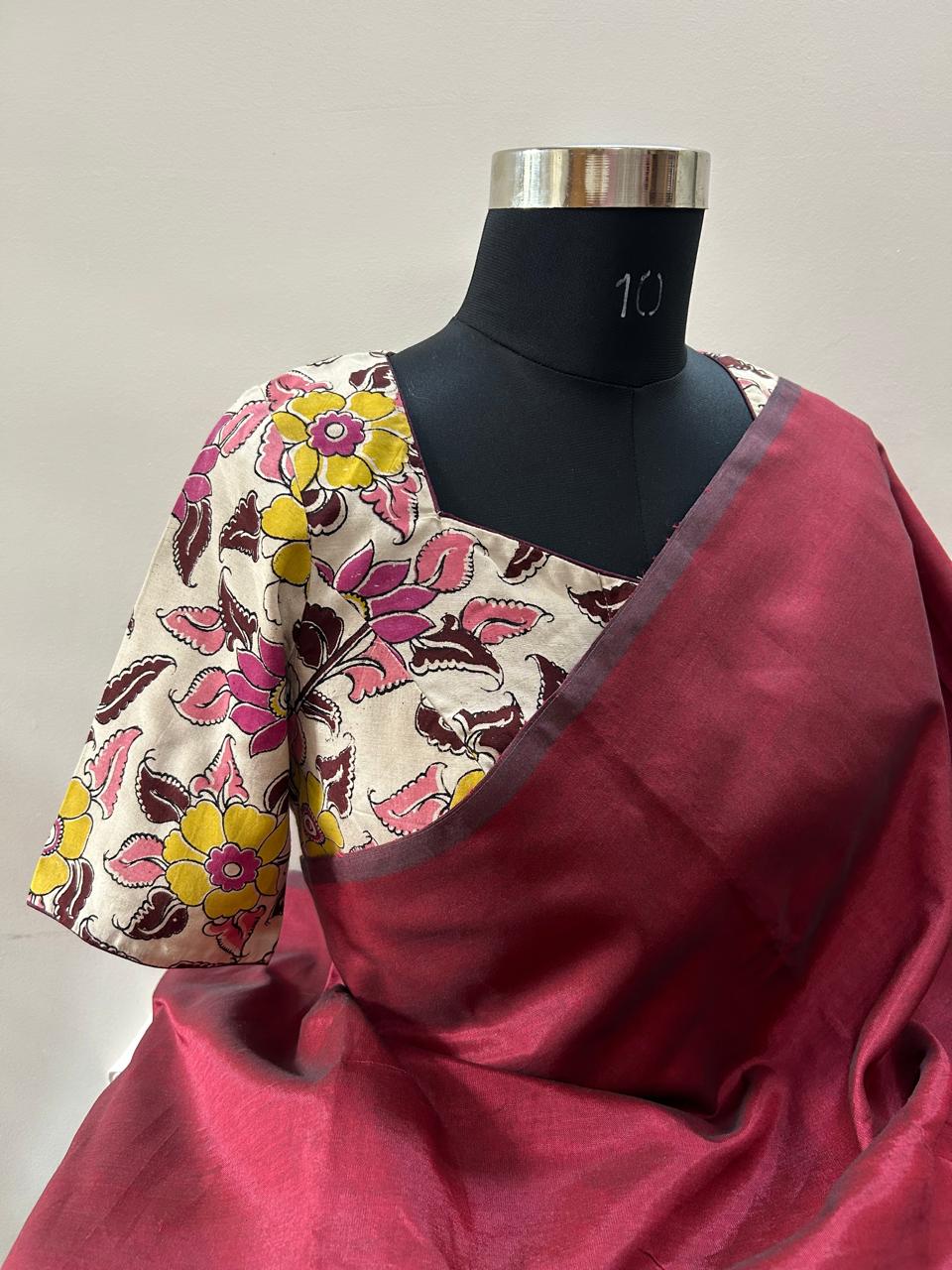 Red Mangalagiri silk Saree