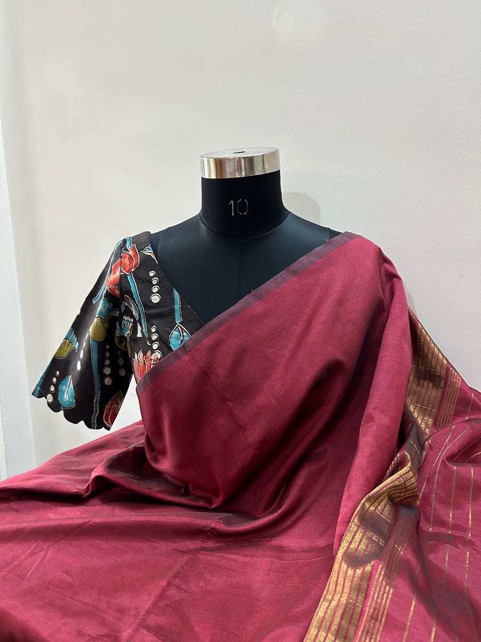 Red Mangalagiri silk Saree