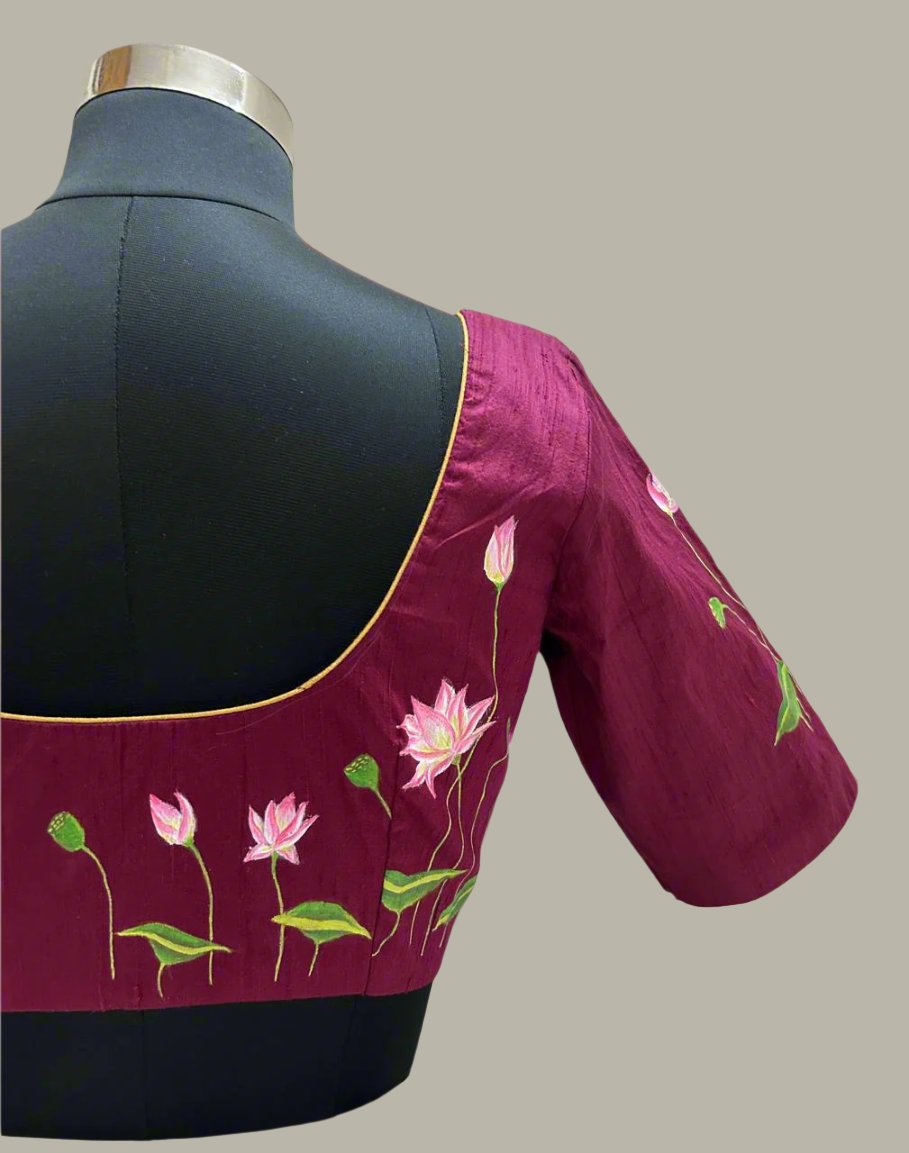 Pichwai Hand Painting Blouse- Allankrutha