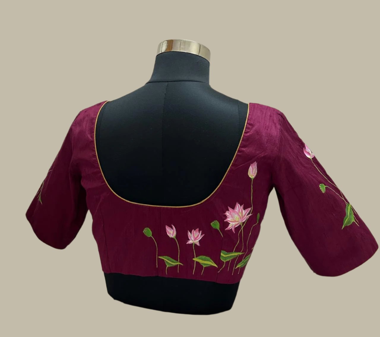 Hand painted pichwai silk blouse-Alankrutha
