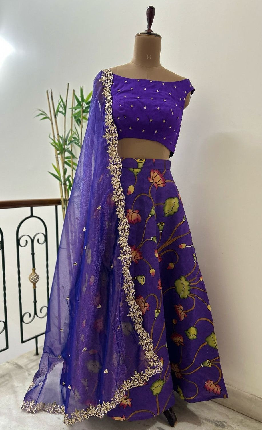 Pen Kalamkari Lehenga-Alankrutha