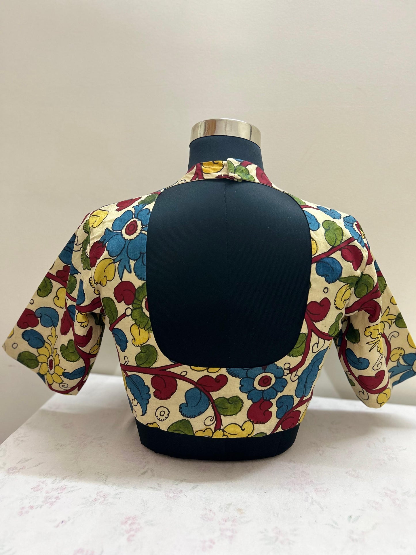Pen Kalamkari Readymade blouse-Alankrutha