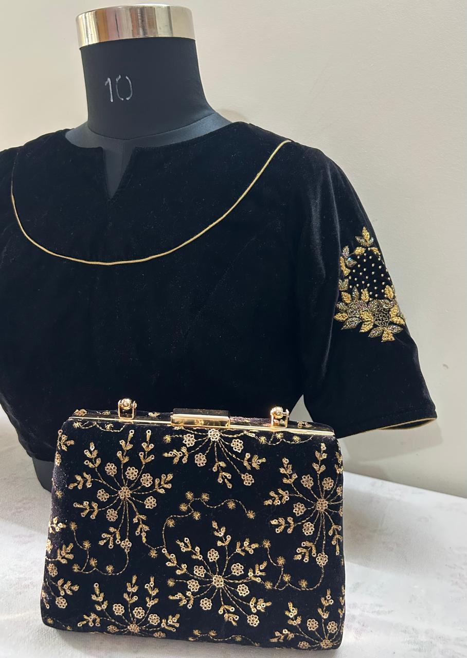 Black Velvet Blouse -Alankrutha