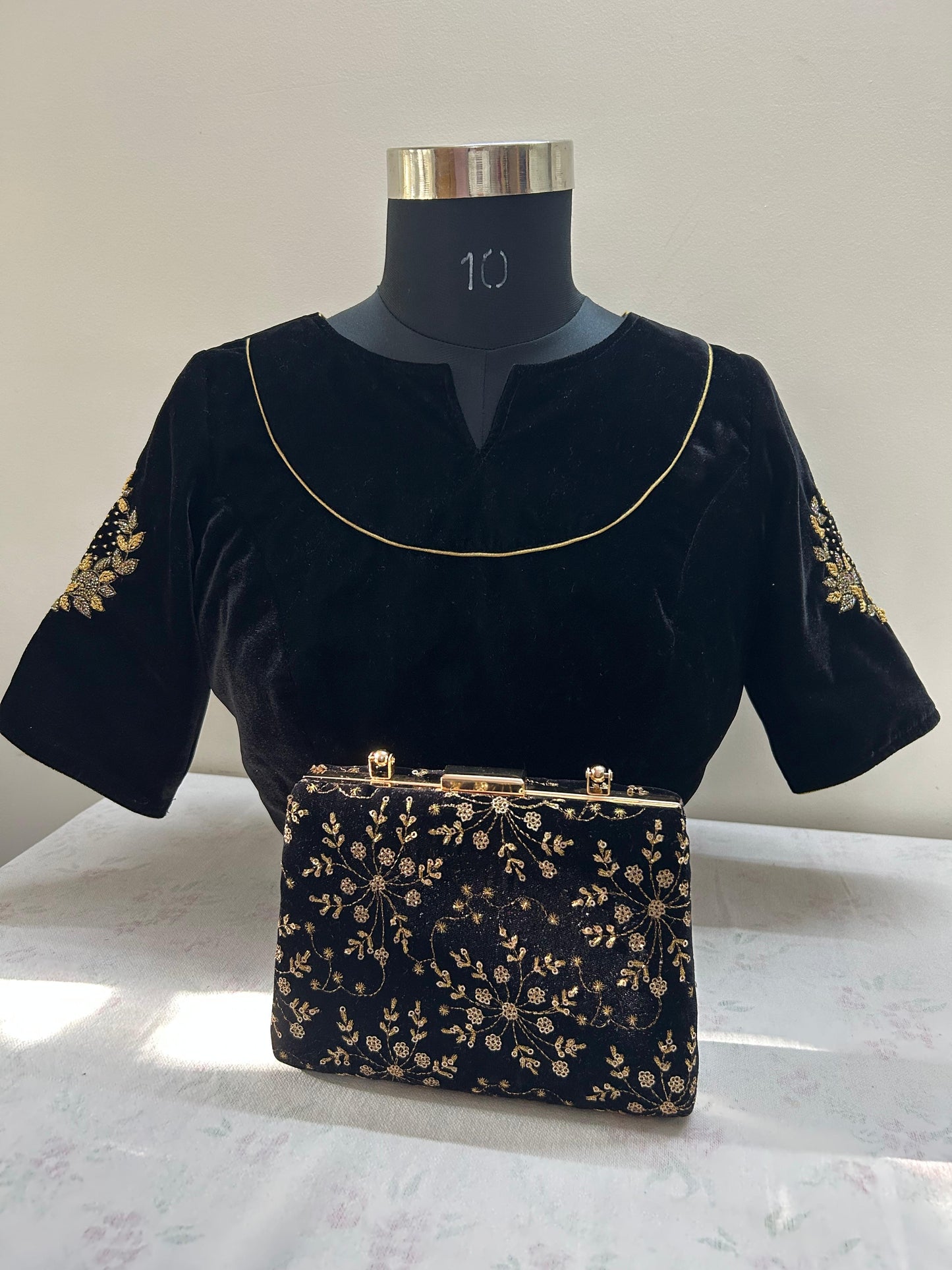 Black Velvet Clutch