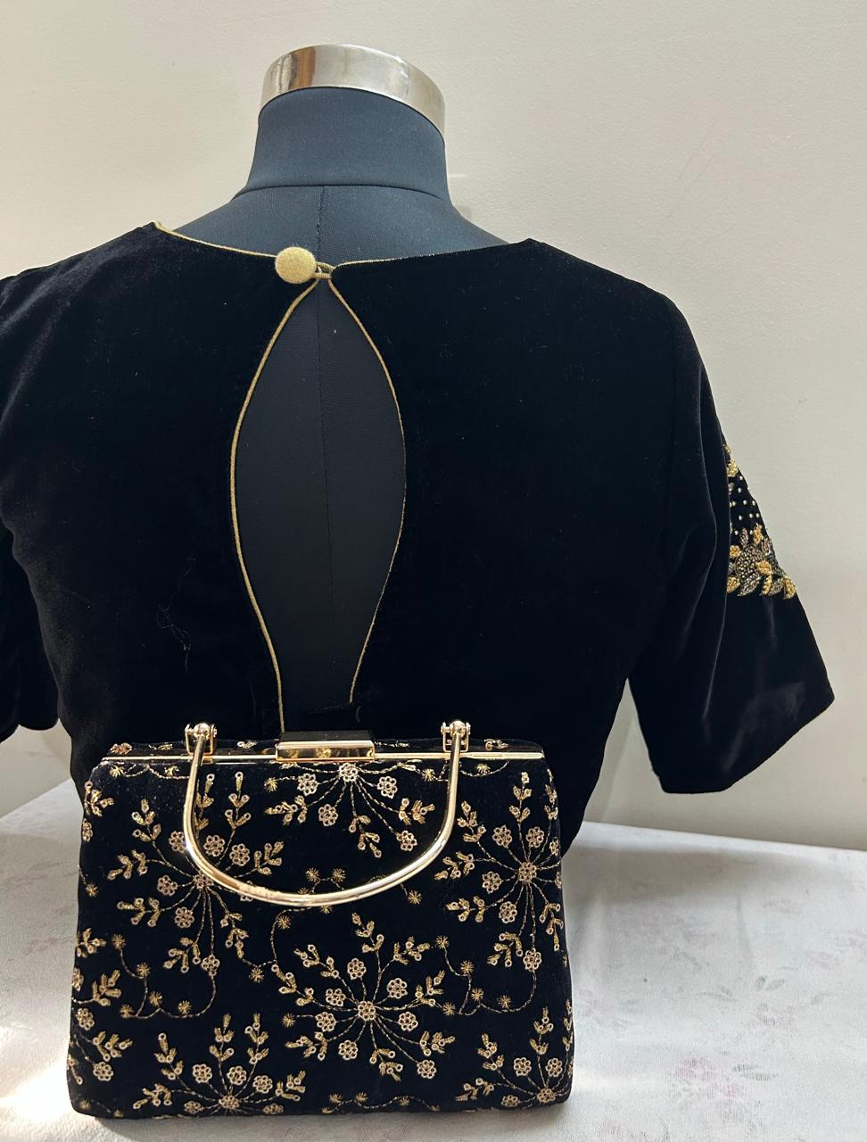 Black Velvet Clutch - Alankrutha