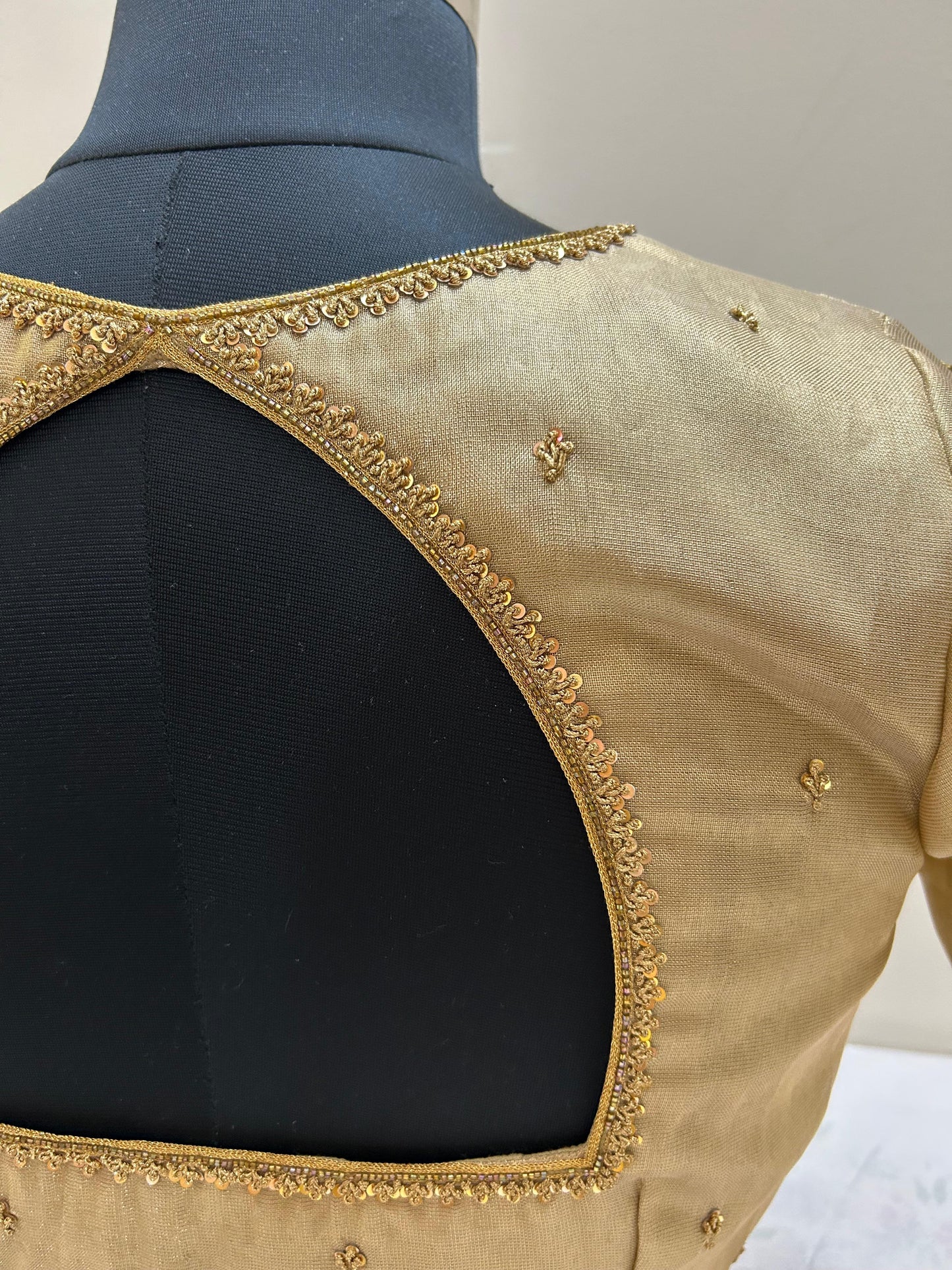 gold tissue blouse-Alankrutha