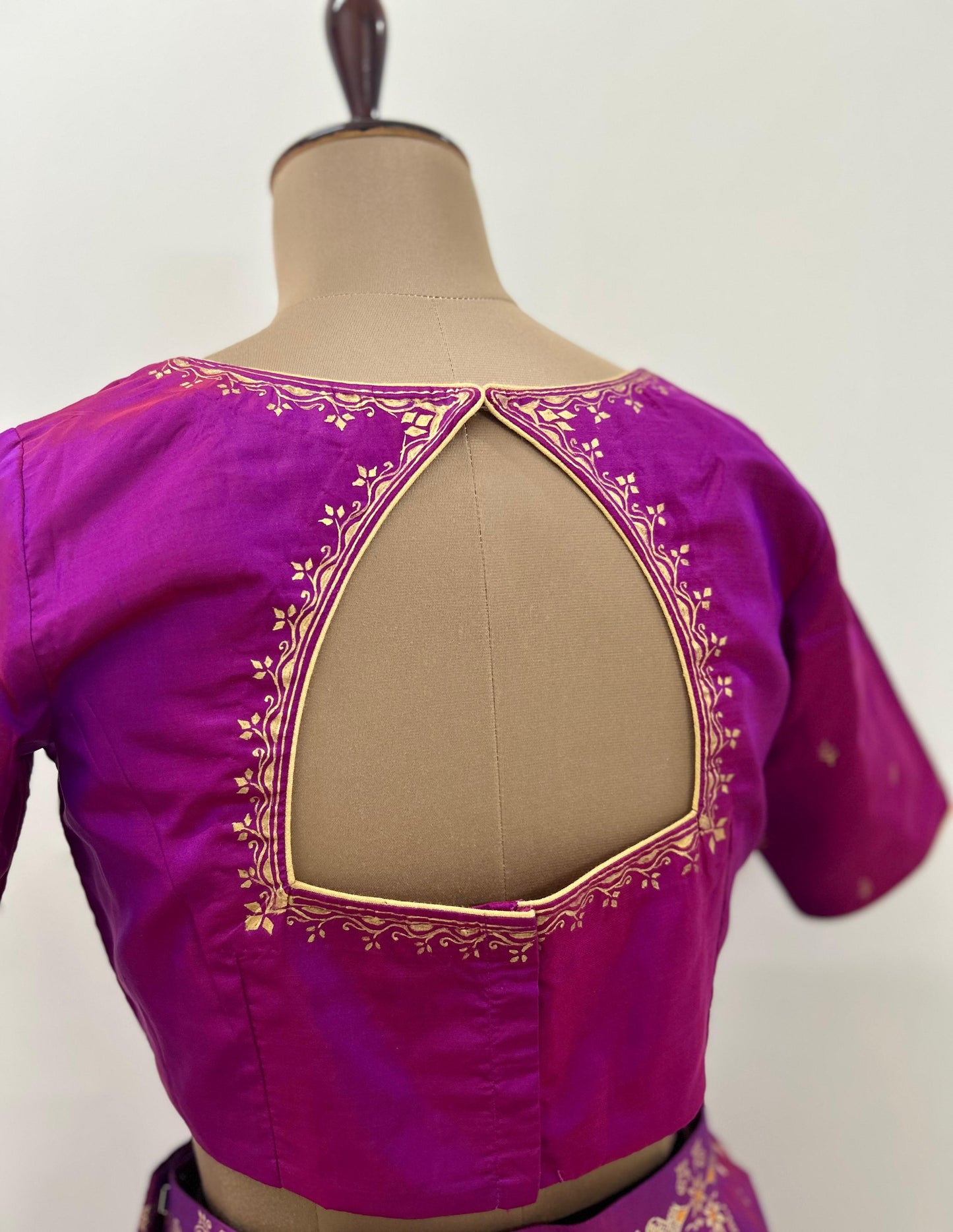 Neckline Hand painted Blouse