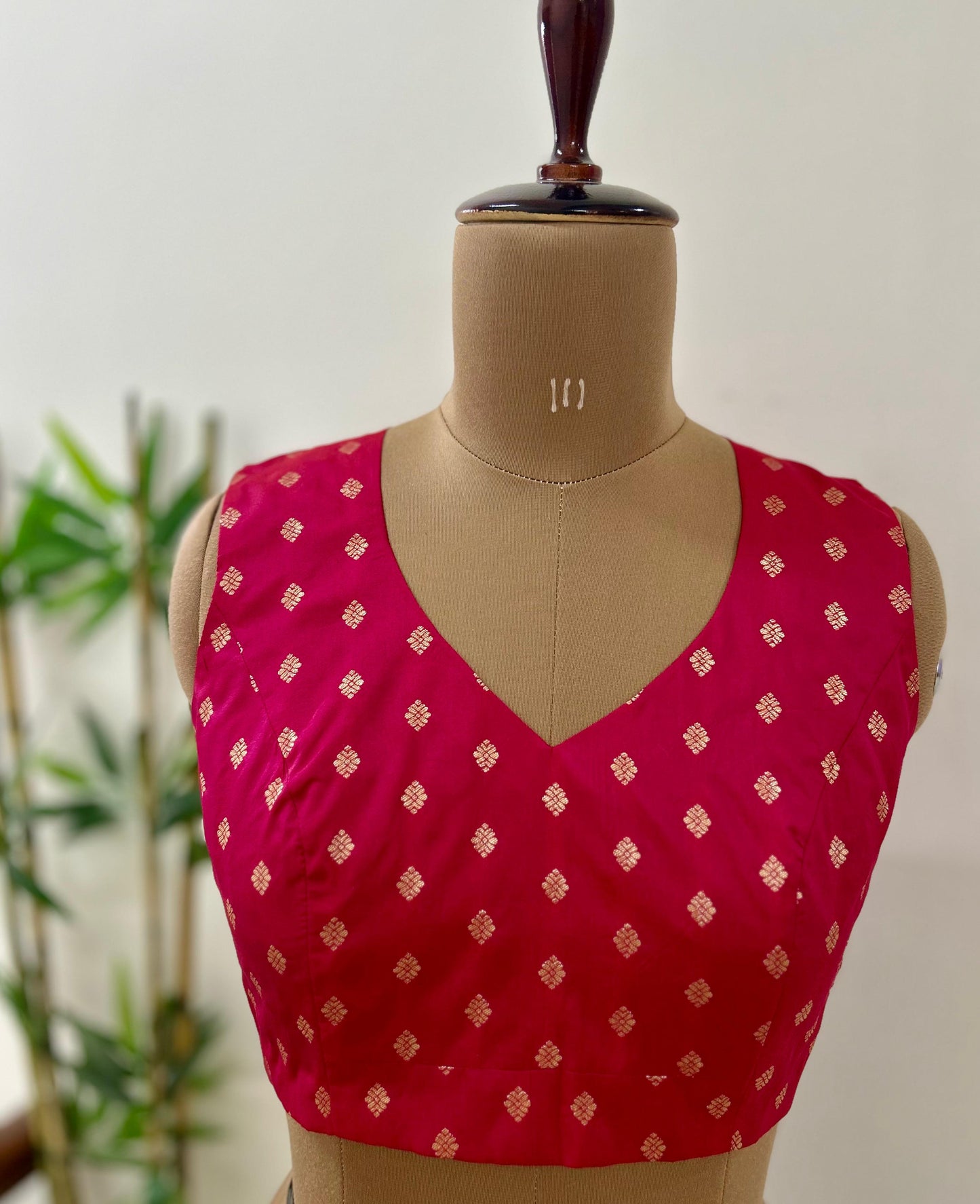 Reddish Pink Sleeveless blouse- Alankrutha