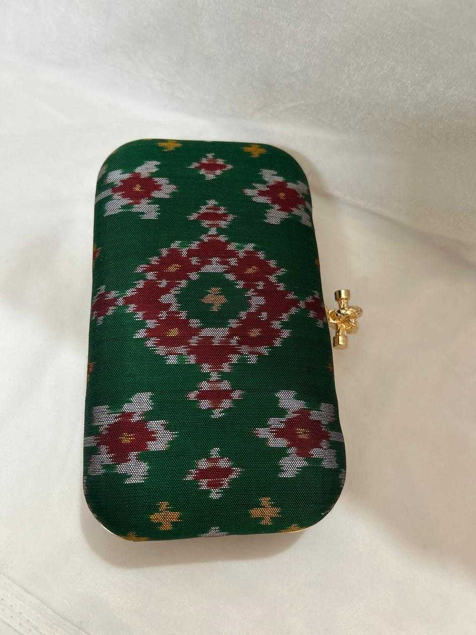 Pure silk Patan Patola clutch-Alankrutha