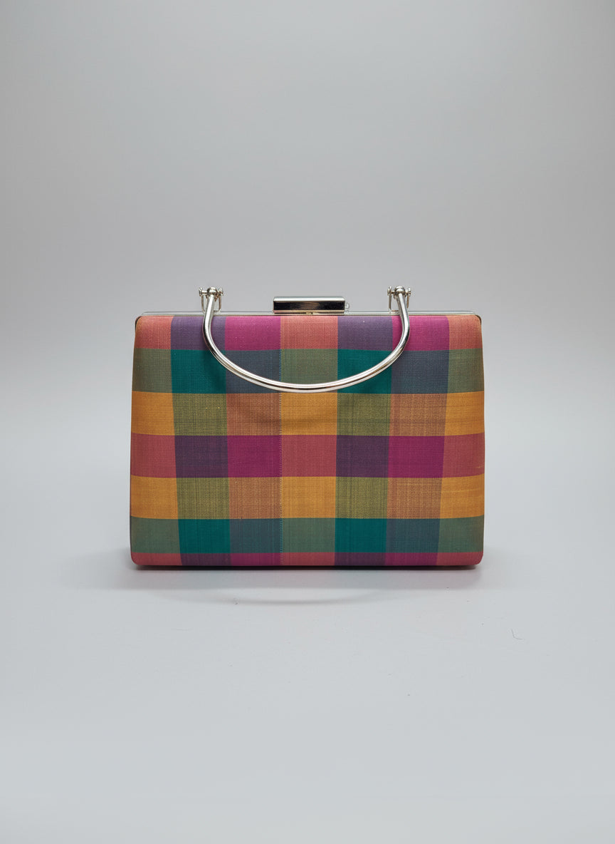 Silk checks Clutch -Alankrutha