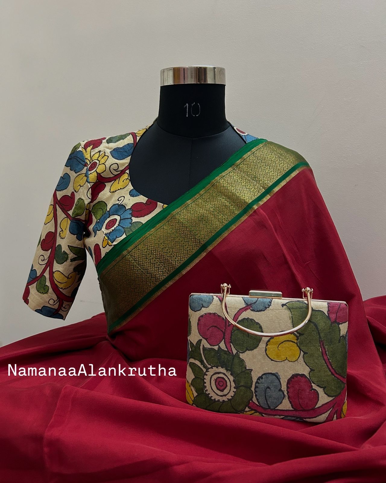 Pen Kalamkari High Neck Blouse