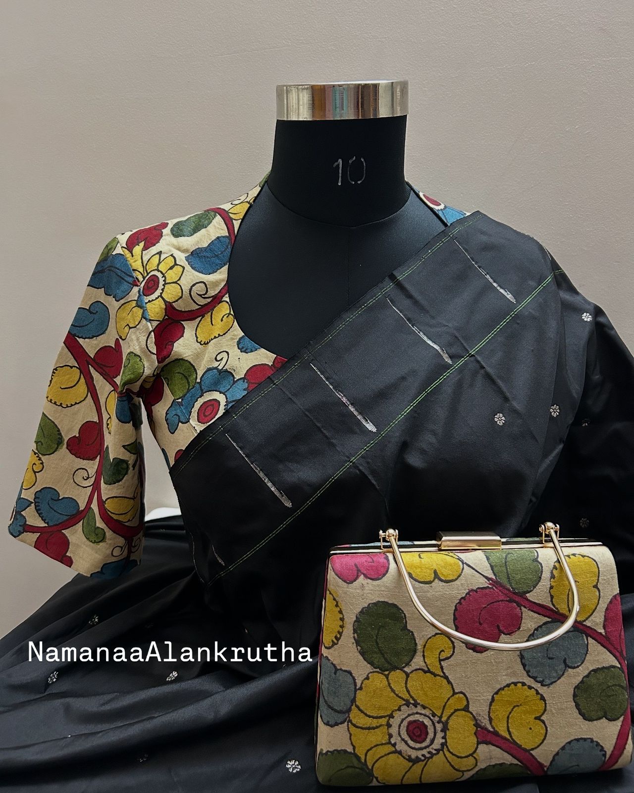 Pen Kalamkari High Neck Blouse