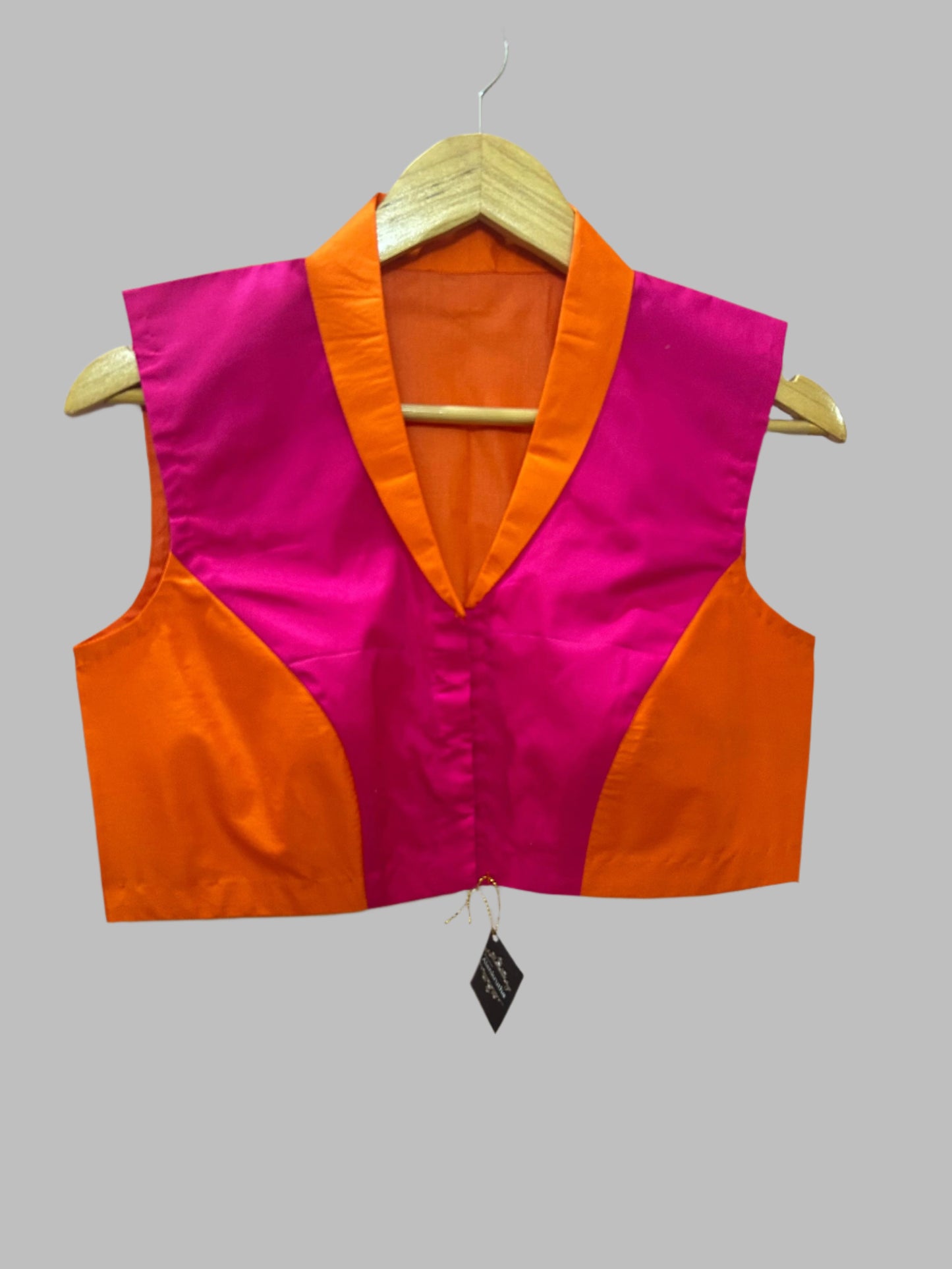 Orange Pink blouse-Alankrutha