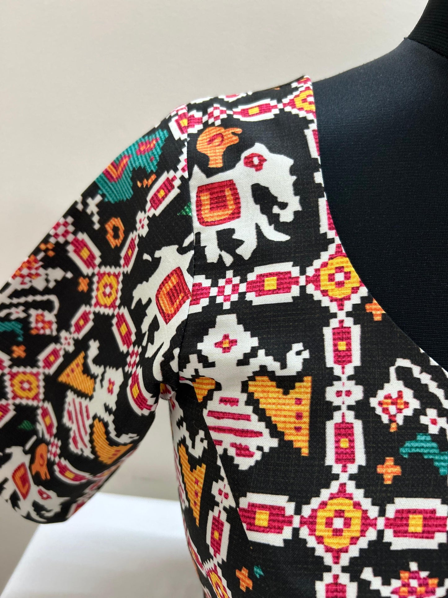 Black Patola Blouse