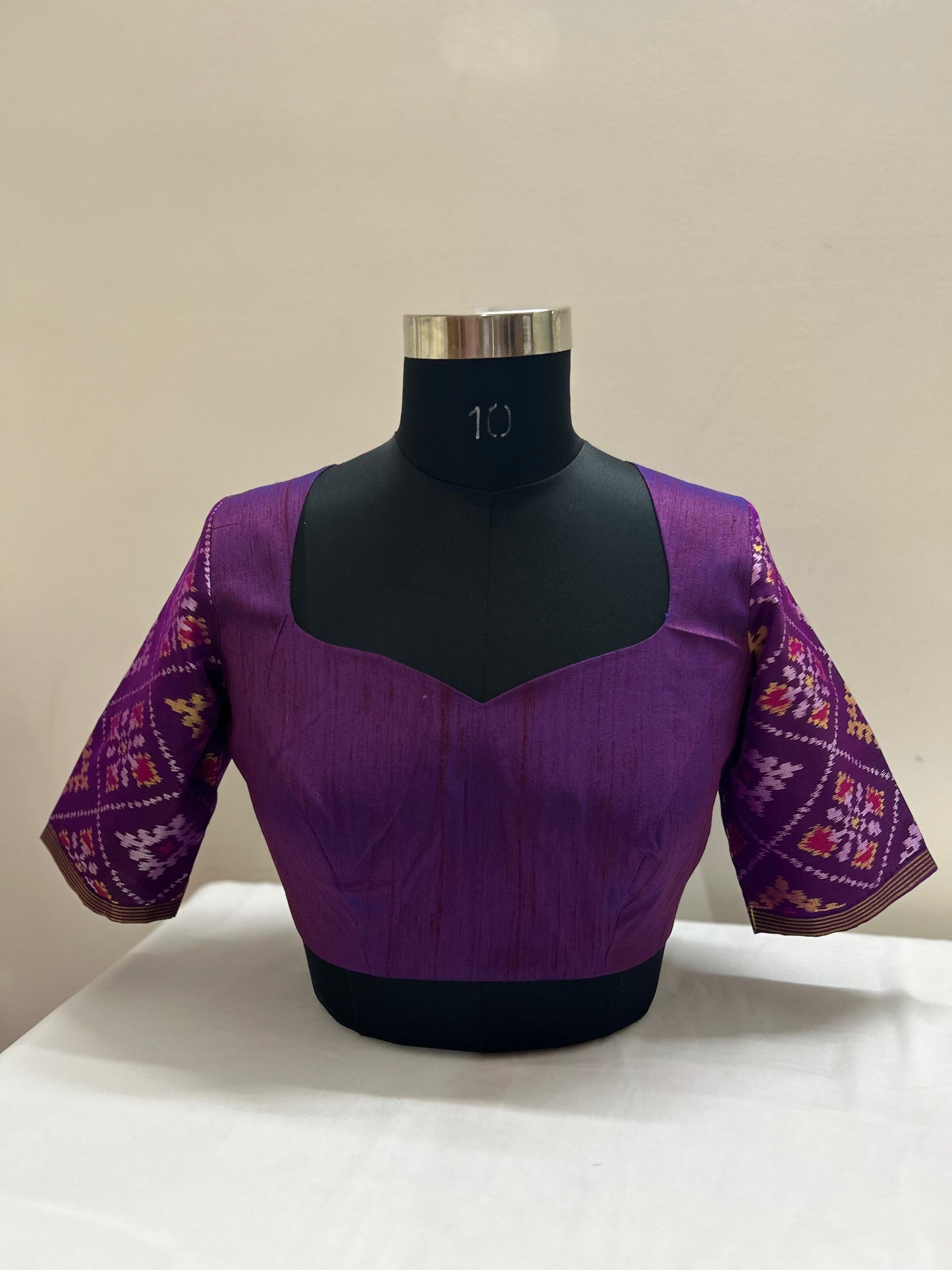 Purple Patan Patola Silk Blouse