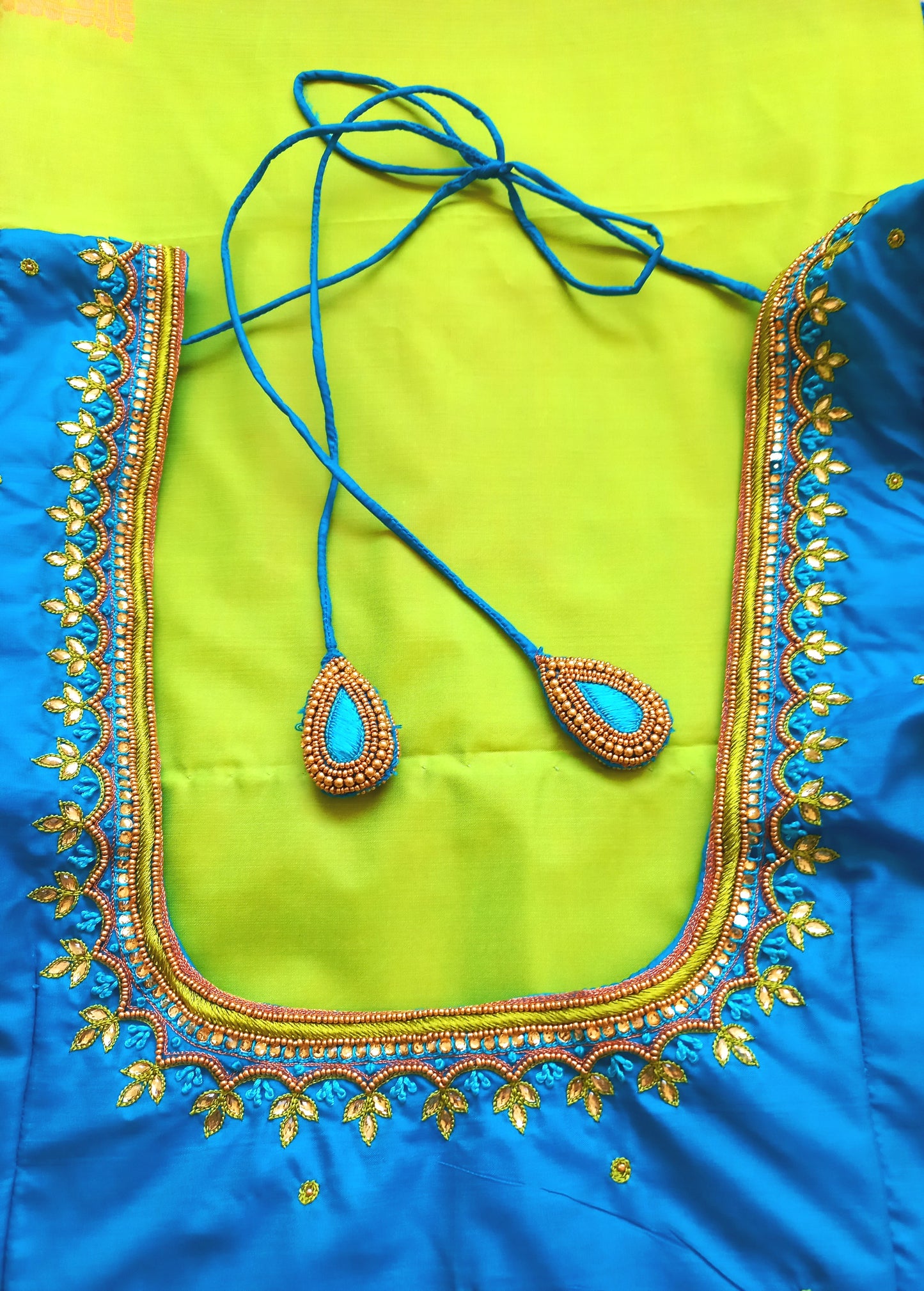 Customized Hand Embroidered Blouse- Sold-Can be Made on Pre Order