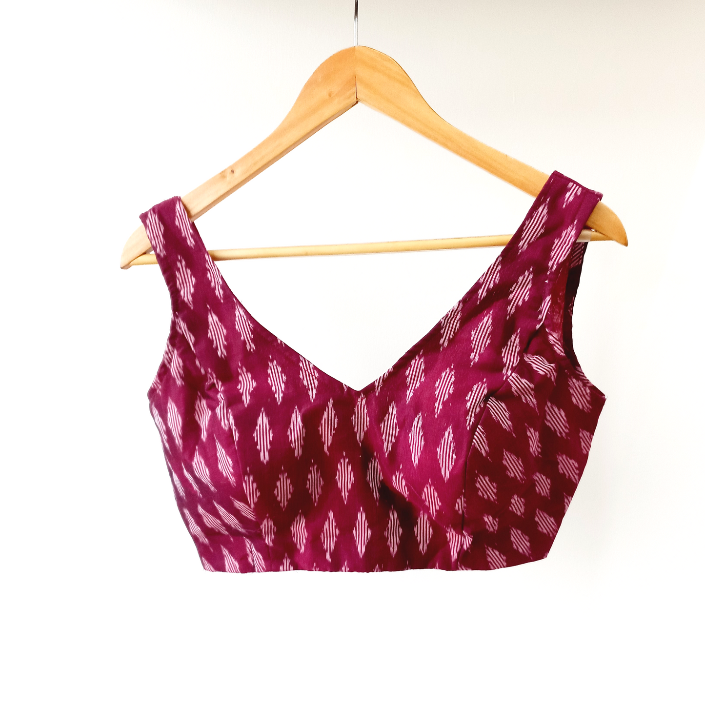 Ikkat Silk Sleeveless Blouse