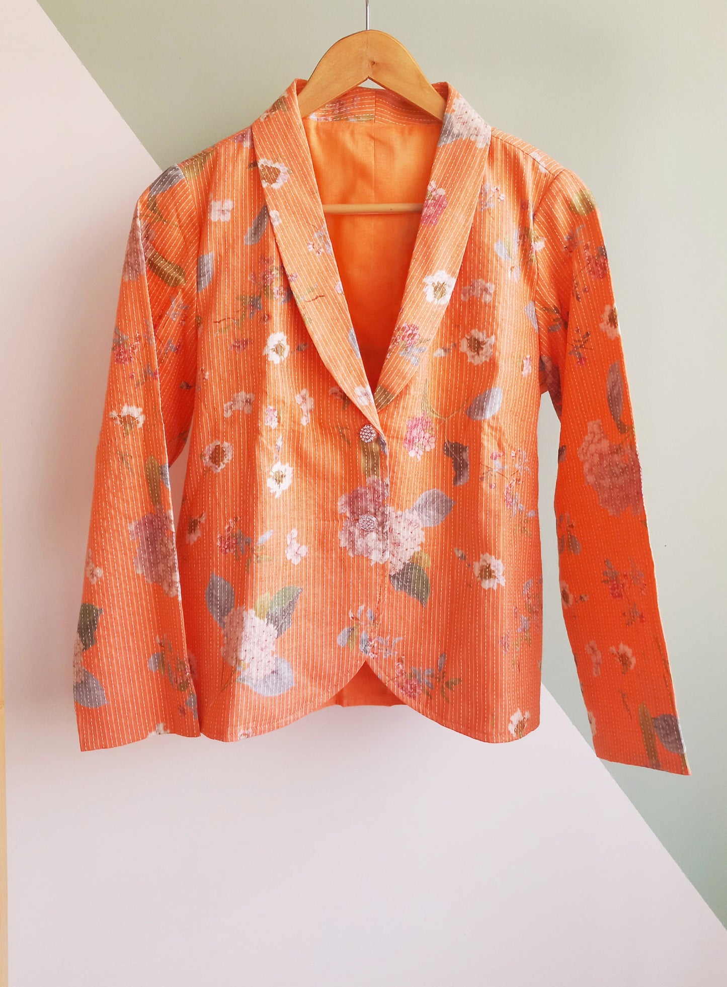 Floral Cotton Blazer- Alankrutha