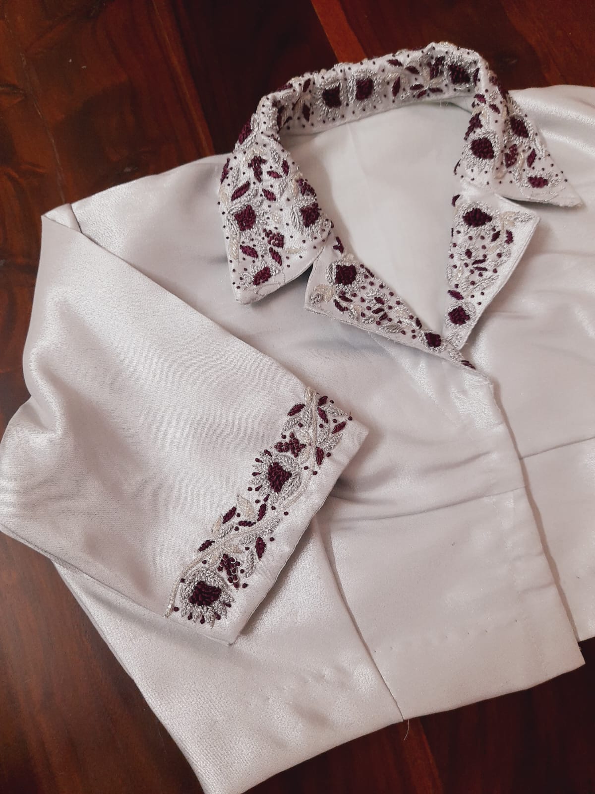 Silver Tissue Blouse - Sold-Can be Made on Pre Order