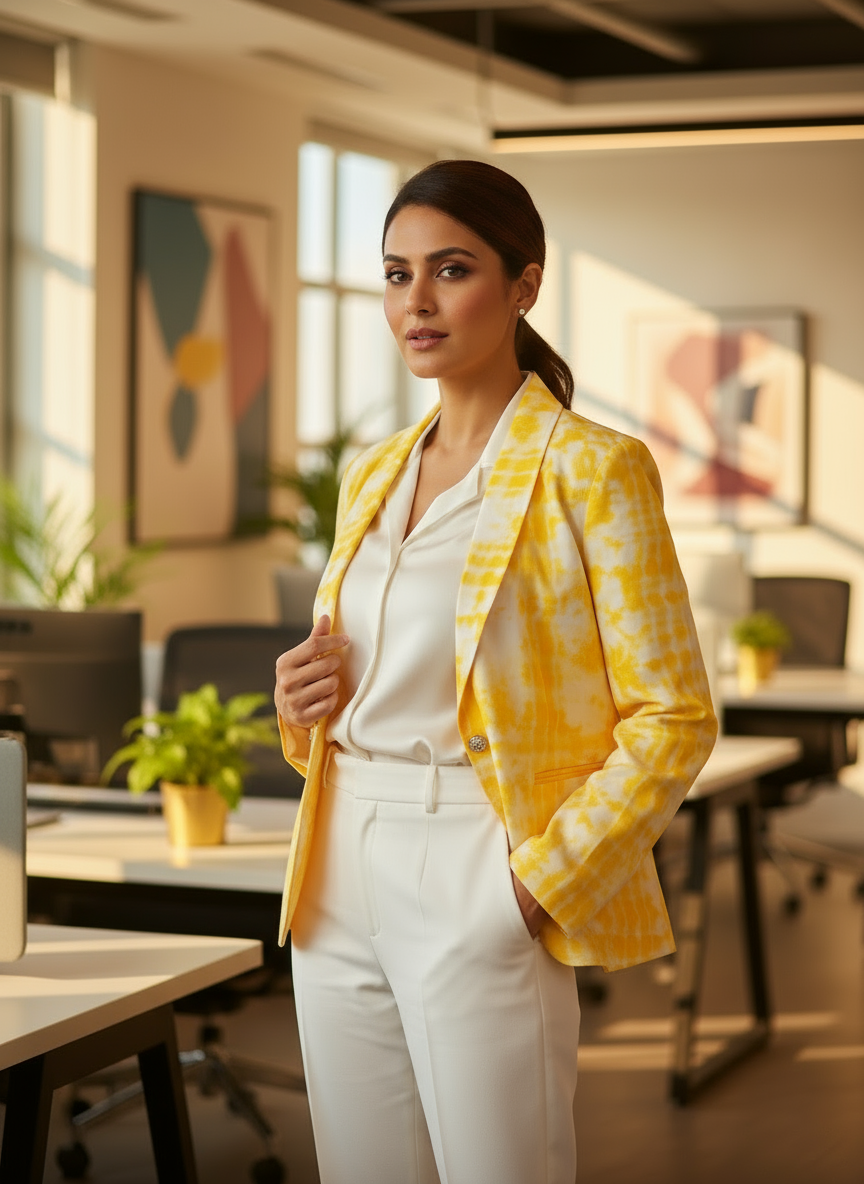 Cotton blazer-Alankrutha