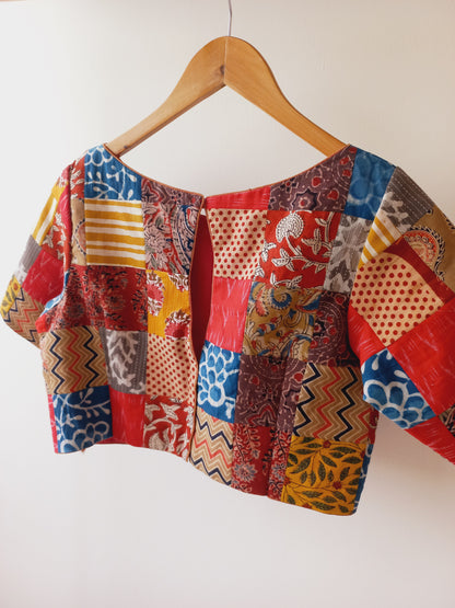 Patchwork Readymade Blouse-Alankrutha