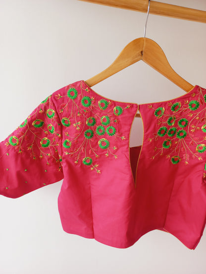 Embroidered Silk Blouse- Sold- Can be Made on Pre Order