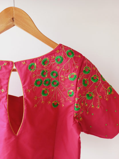 Embroidered Silk Blouse- Sold- Can be Made on Pre Order