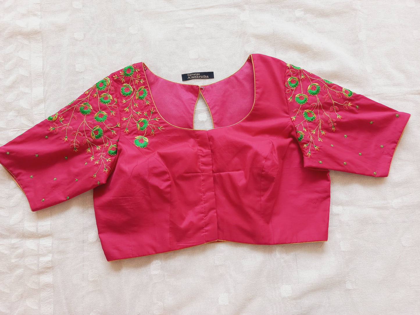 Embroidered Silk Blouse- Sold- Can be Made on Pre Order