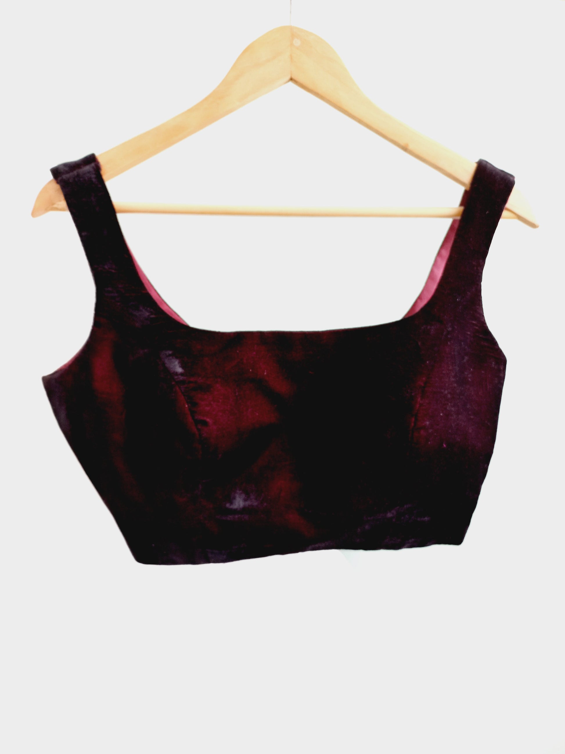 Maroon Velvet Blouse-Alankrutha