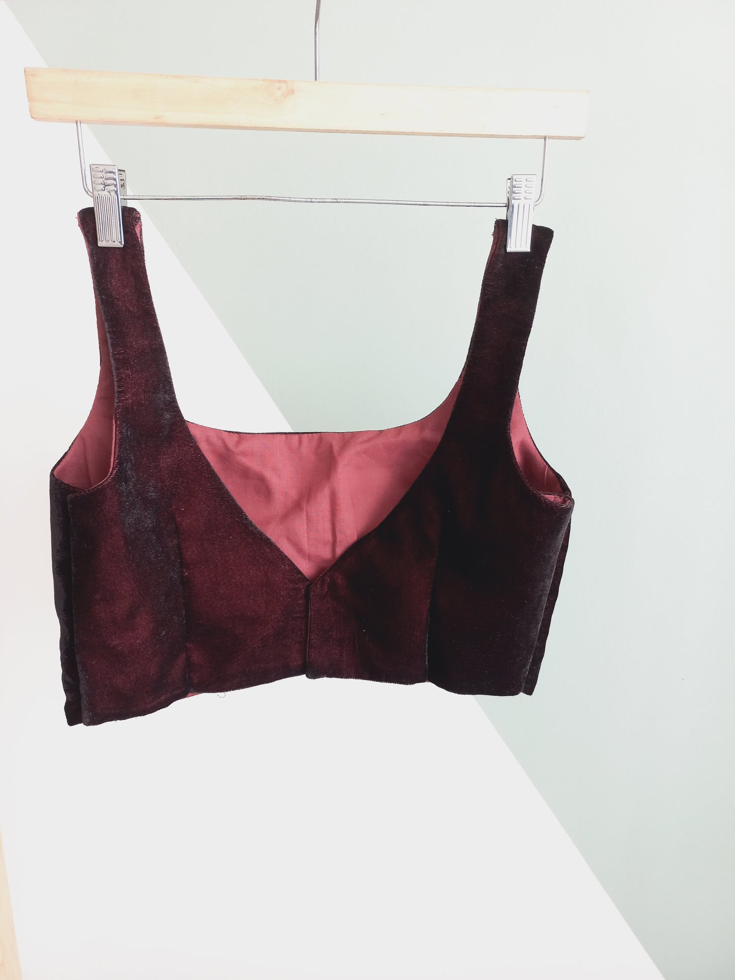 Dark Maroon Velvet Blouse-Alankrutha