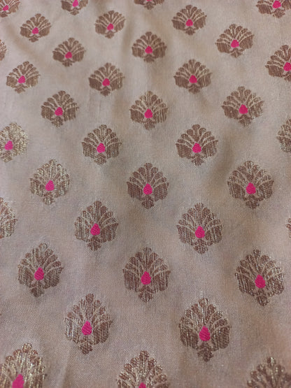 Cream Brocade fabric-Alankrutha