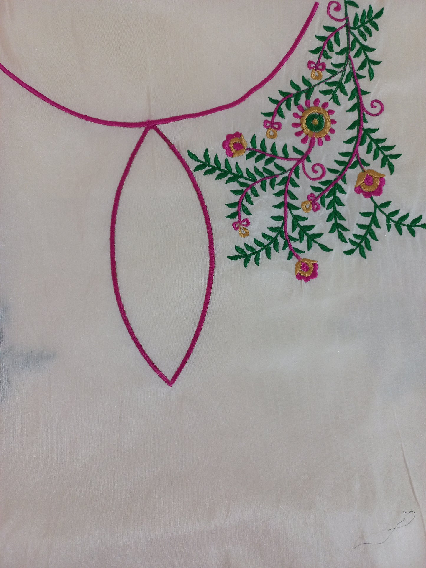 cream  embroidery fabric-Alankrutha