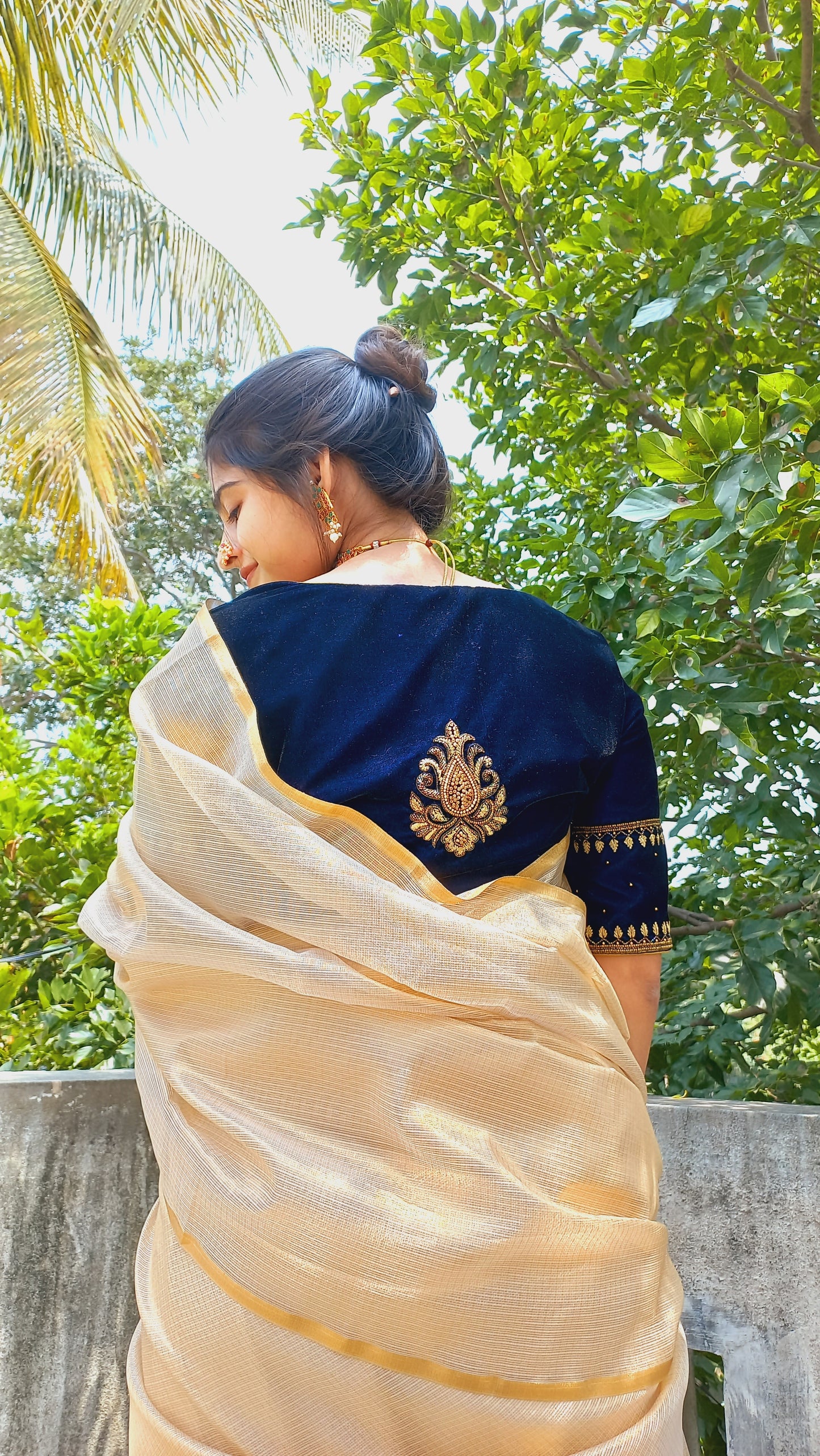 Gold Kota Silk Saree