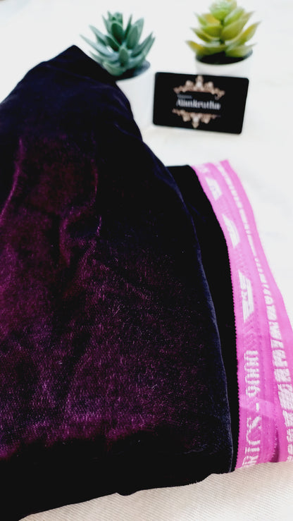 Purple MicroVelvet fabric|Alankrutha