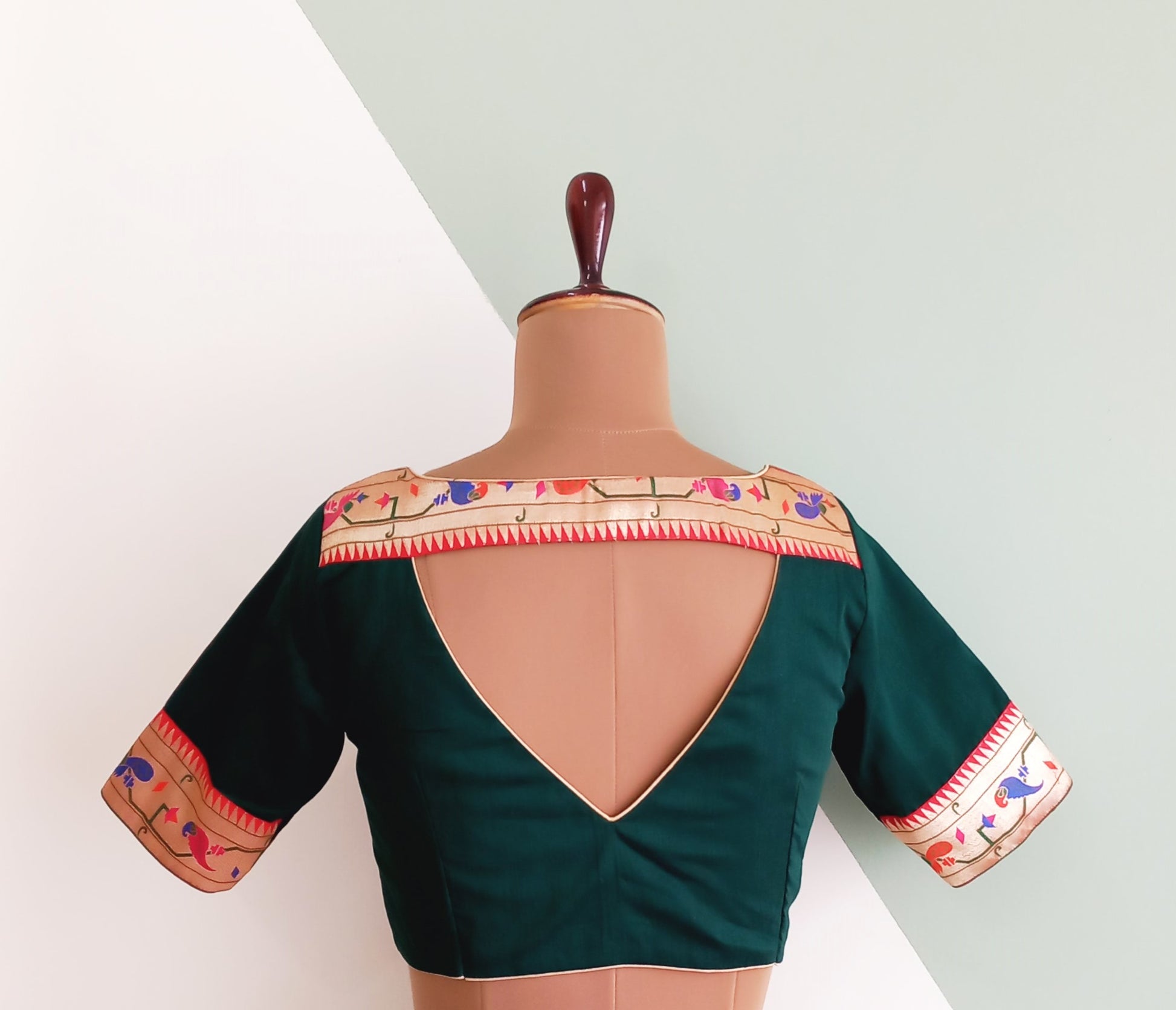 Green Paithani Blouse-Alankrutha